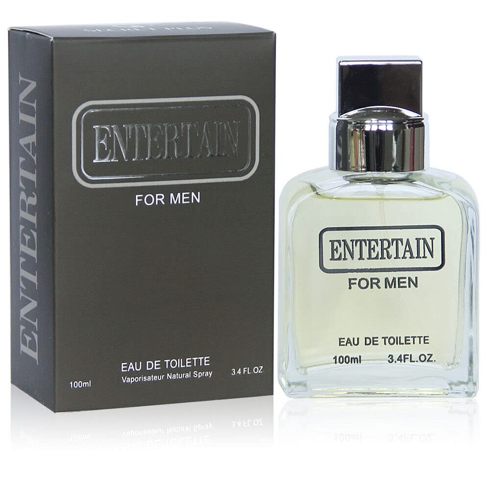 ENTERTAIN Eau de Parfum Cologne for Men - 3.4 oz Aromatic Fragrance | Long-Lasting Scent for Work, Date Night & Special Occasions