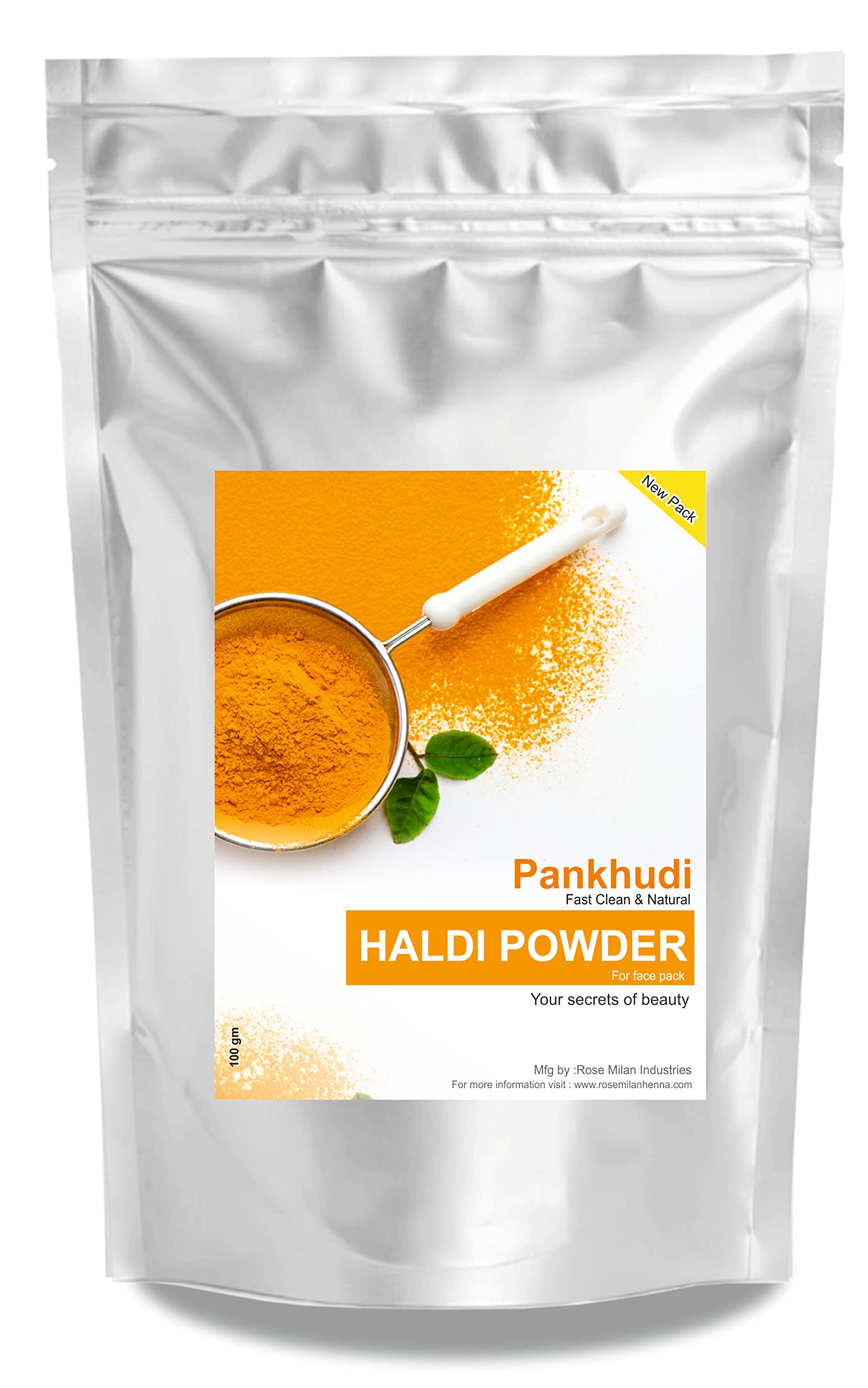 Pankhudi Multani Mitti, Kasturi Turmeric Powder & Sandalwood Powder Combo Pack (100G Each) with FREE Pure Rose Water (100ml) - Natural Ayurvedic Skincare for Glowing Face, Body & Hair Care