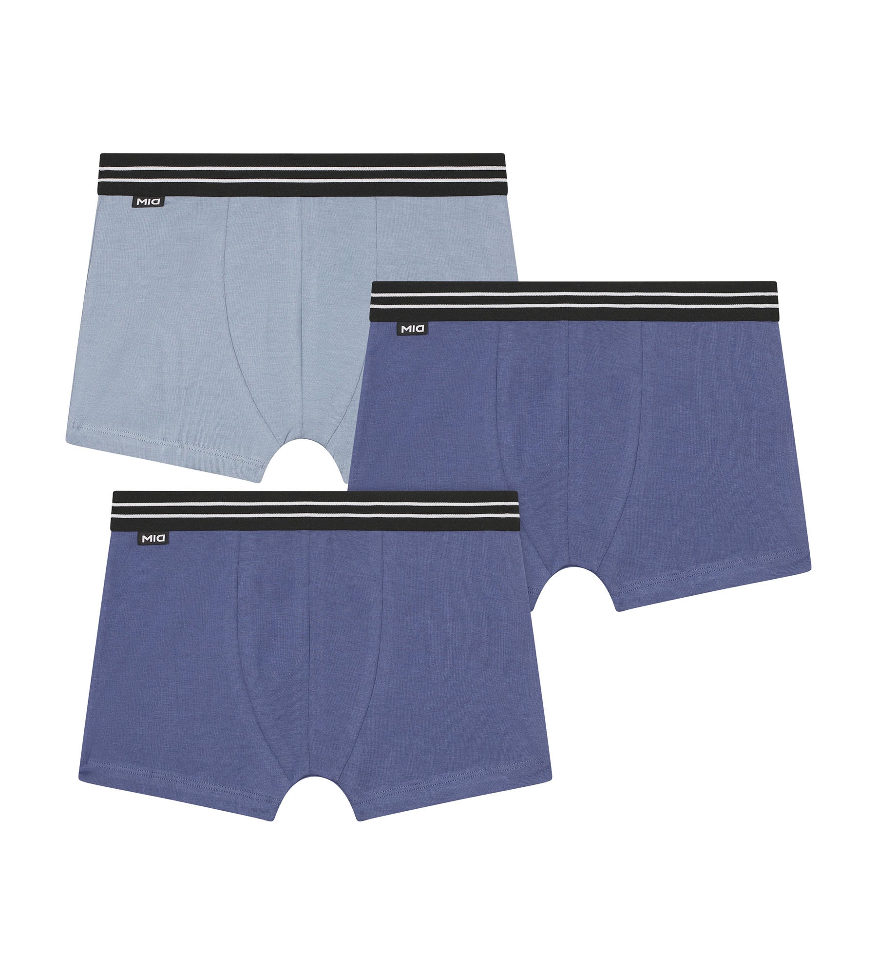 3 Pack Boys' Cotton Stretch Boxer Briefs - Soft Breathable Underwear for Kids, Comfortable Everyday Wear, Blue EcoDim - Perfect for School, Sports & Playtime