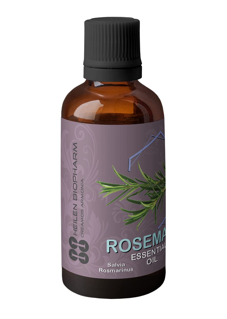 Organic Rosemary Essential Oil for Skin & Hair Care - 50mL Pure Therapeutic Grade Aromatherapy Oil | Natural Body Nourishment & Relaxation | Perfect for Massage, Diffuser & DIY Beauty Products