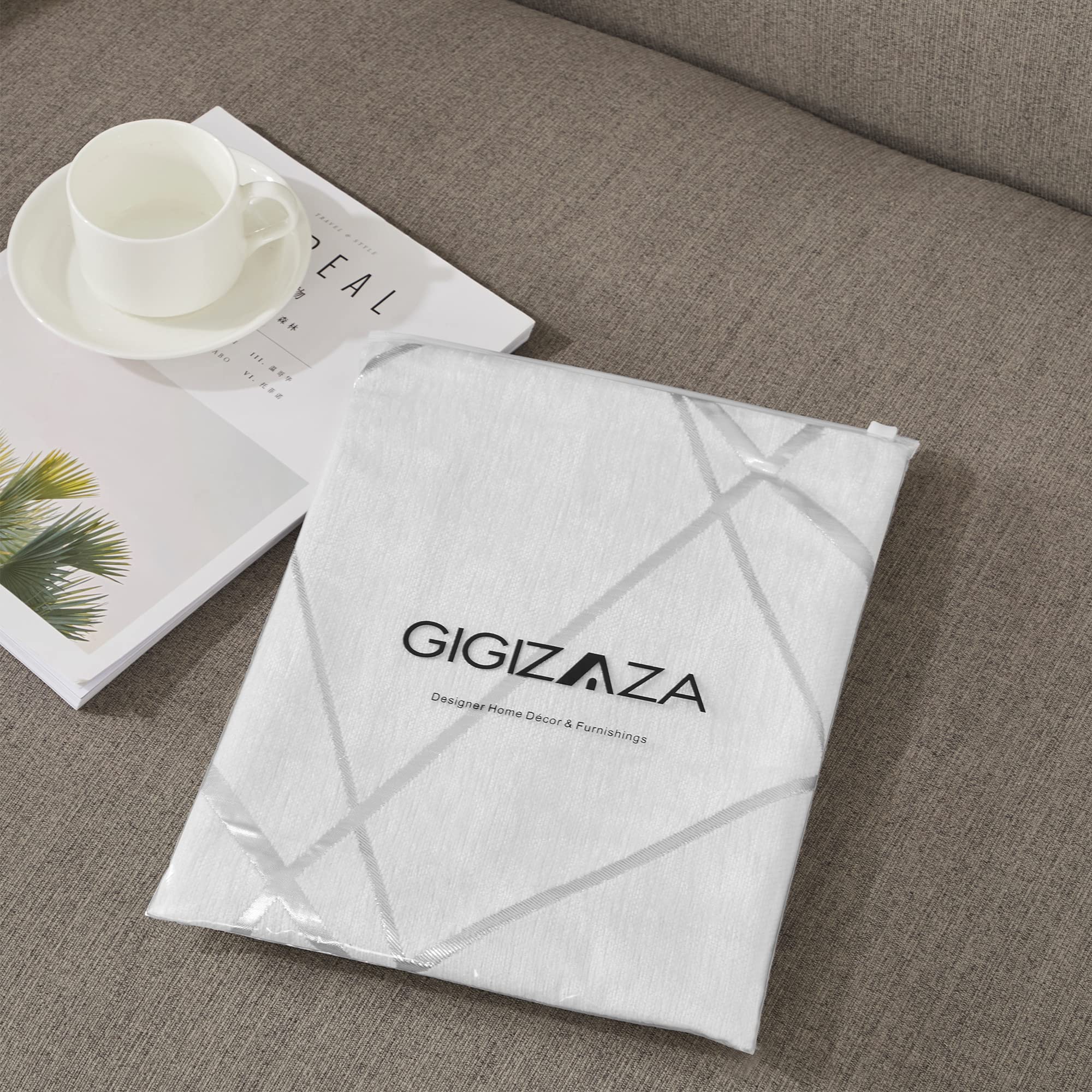 GIGIZAZA Decorative Lumbar Throw Pillow Covers 12x20 Inches - 2 Pack Luxury Square White Sofa Cushion Covers for Living Room, Bedroom & Home Decor