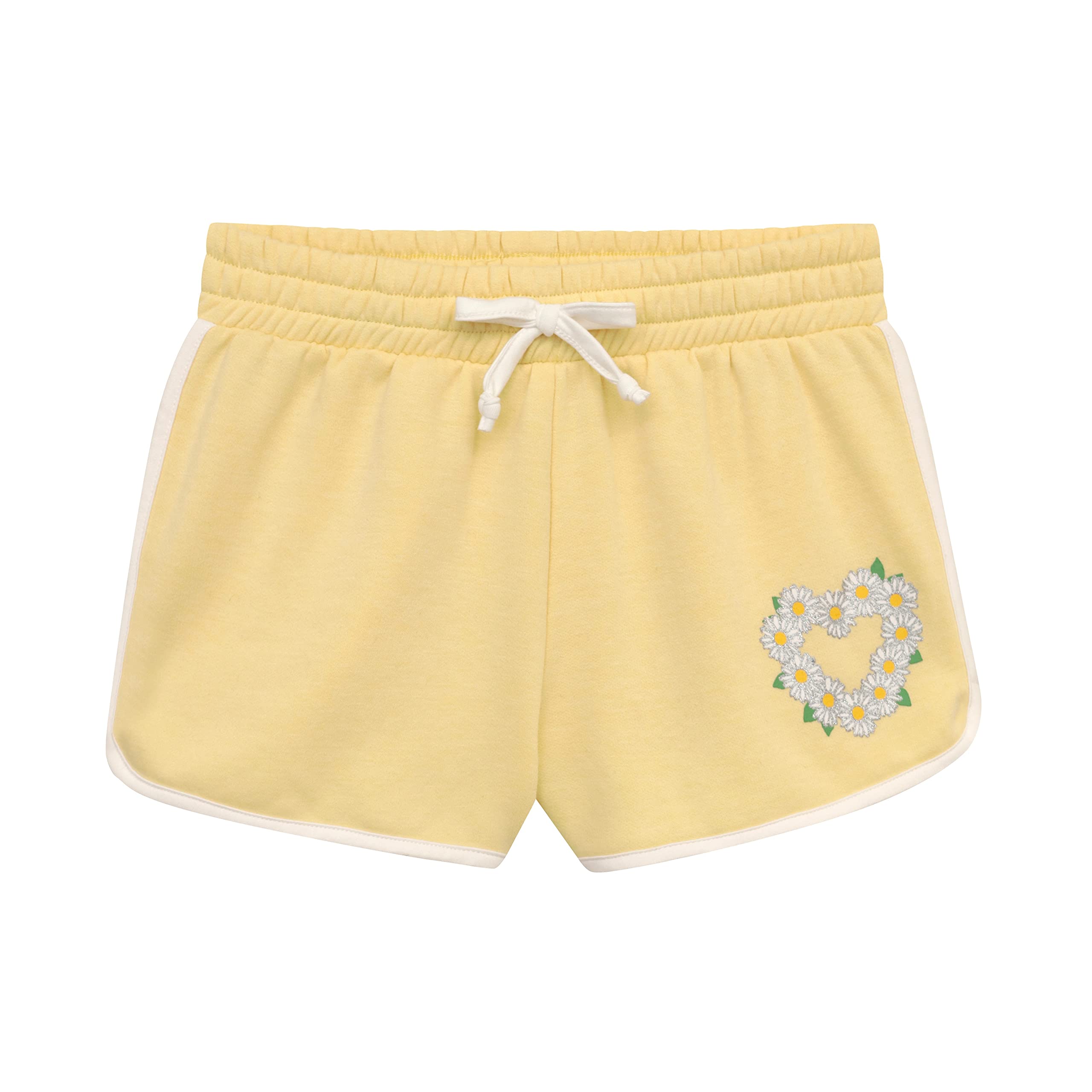 BTween Girls 4-Piece Active Performance Dolphin Shorts with Faux Drawstring - Breathable Sports Running Shorts for Kids - Perfect for Gym, Playground & Outdoor Activities