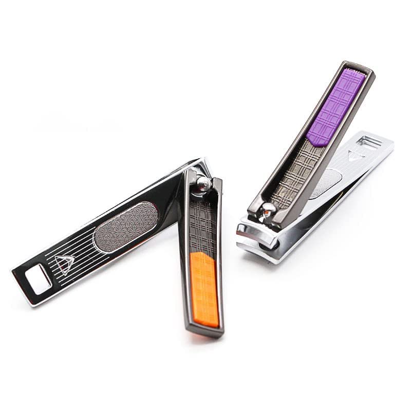 QURAX Professional Stainless Steel Nail Clipper Set - Ultra Sharp Fingernail & Toenail Clippers (3-Pack) for Home, Travel, Salon & Grooming Kit Essentials