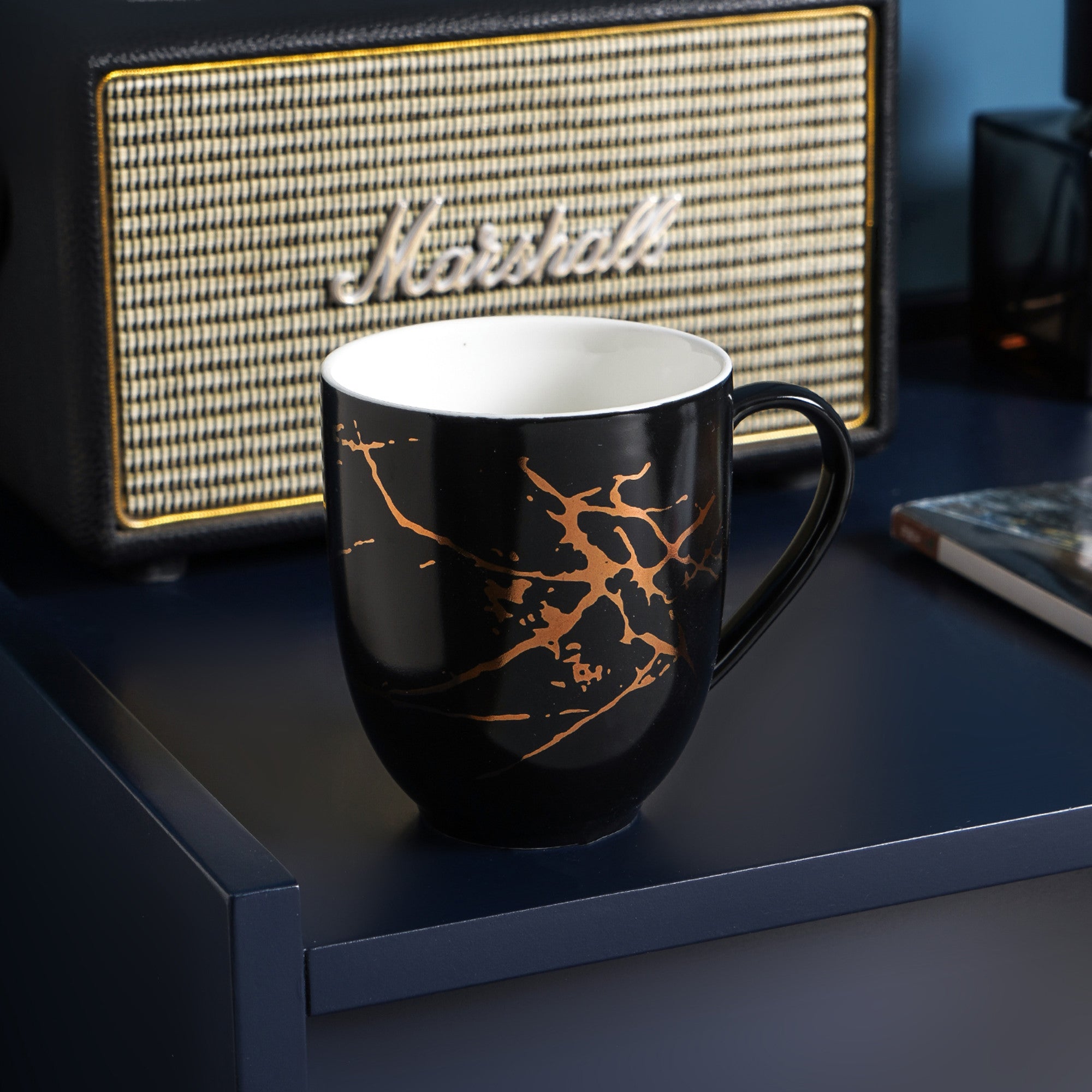 Premium Zora Porcelain Coffee Mug - Elegant Black Ceramic Cup for Home, Office & Gifts - Perfect for Tea, Coffee & Hot Beverages