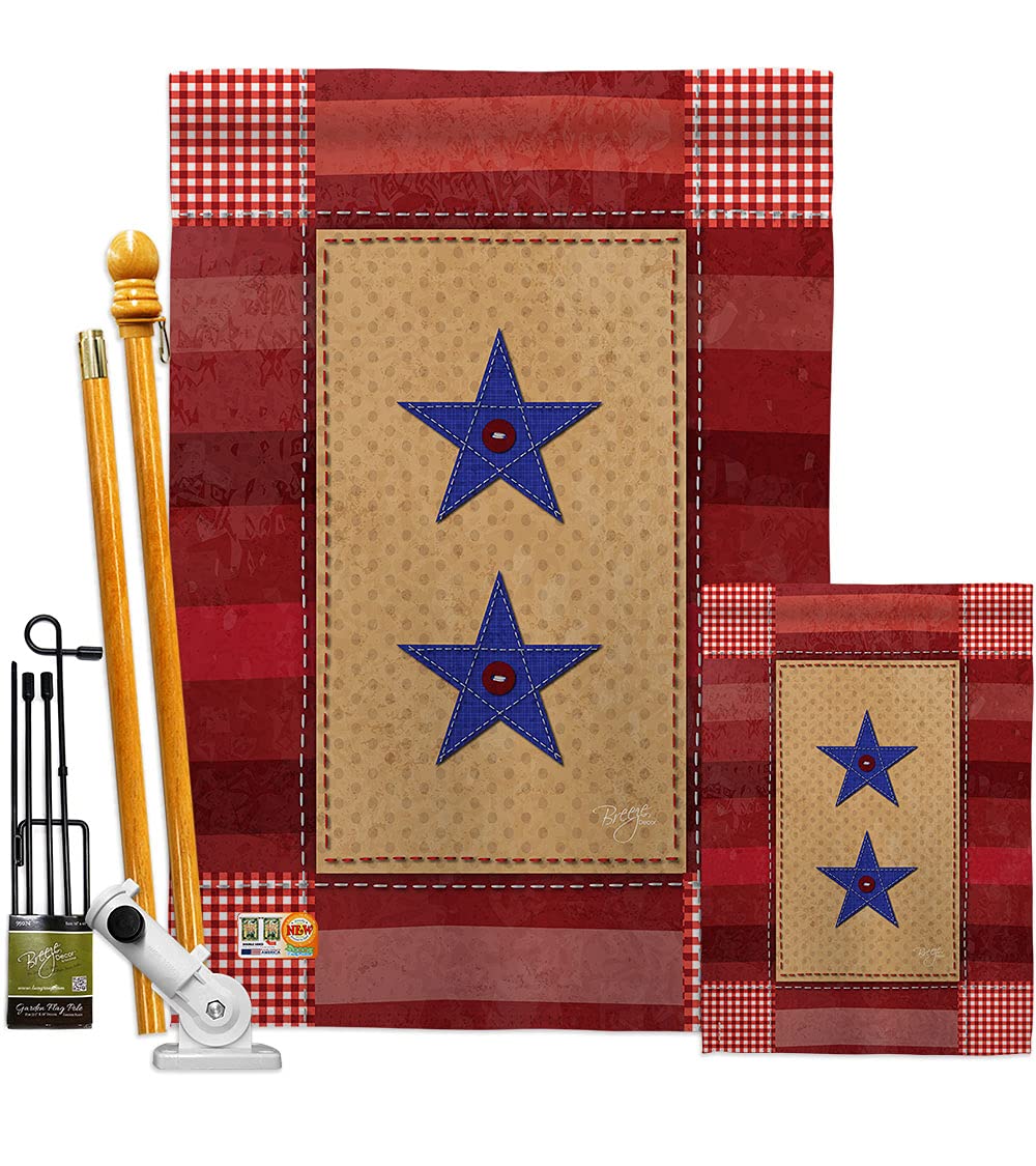 Double-Sided 28x40 Inch USA Made Armed Forces Garden Flags Kit - Honor & Support All Military Branches, Veterans - Patriotic Yard Banner Decor for Memorial Day, Veterans Day & Home Front Porch Display
