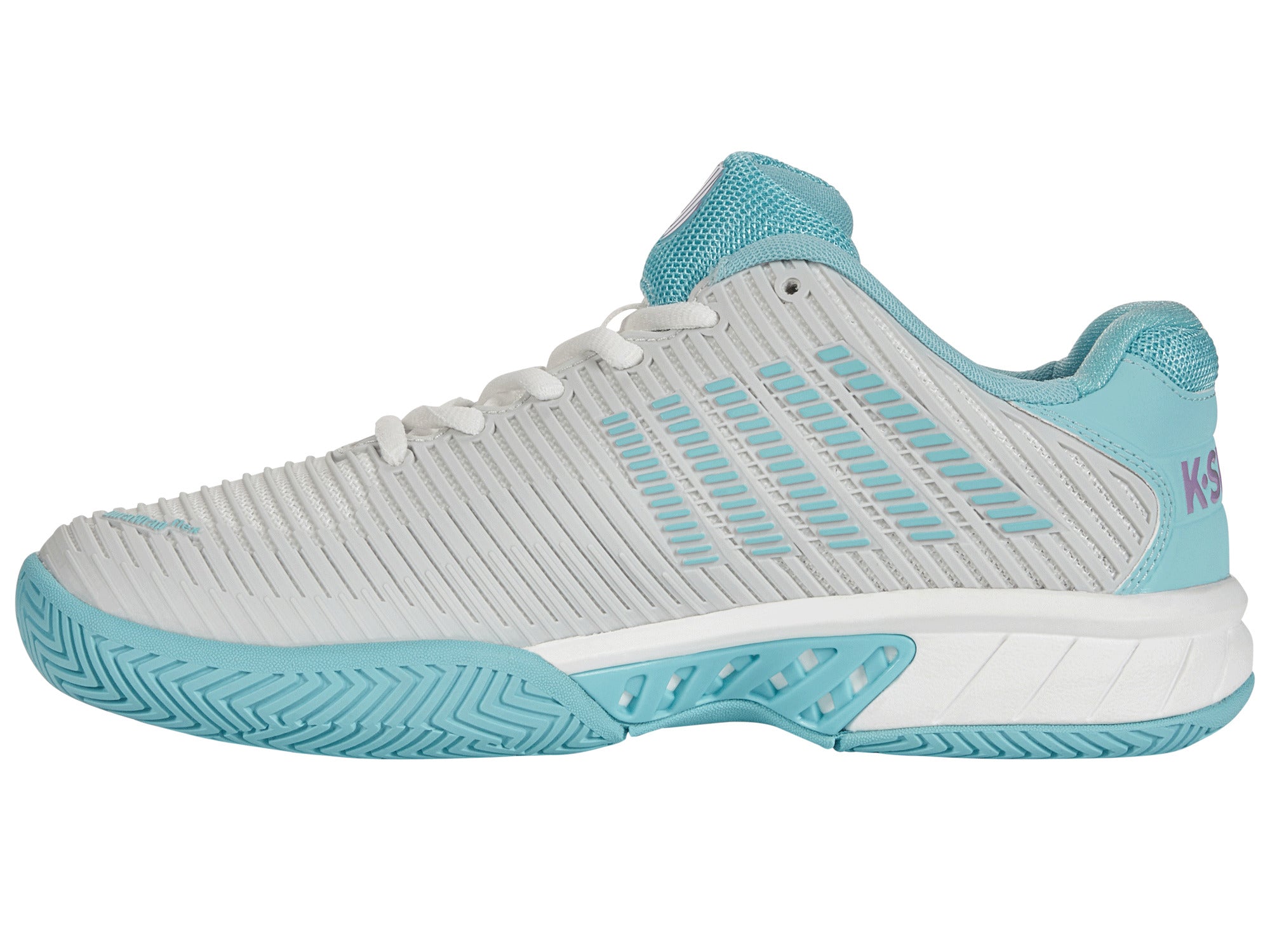 Hypercourt Express 2 Women's Running Shoes - Brilliant White/Angel Blue/Sheer Lilac | Lightweight & Breathable for Tennis, Gym & Daily Wear
