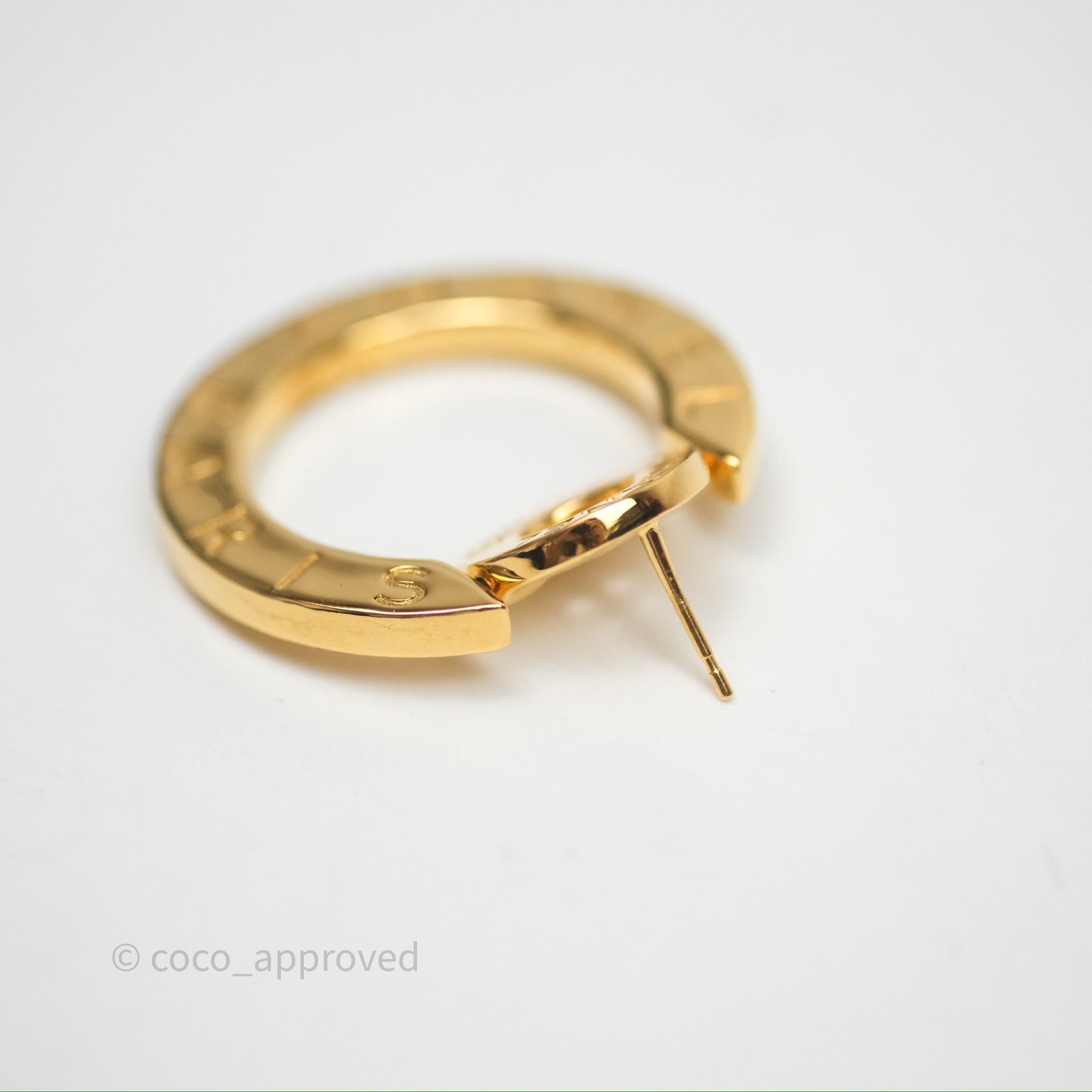 Chanel CC Round Earrings Gold Tone 20A - Luxury Fashion Jewelry for Women - Perfect for Parties, Weddings & Special Occasions
