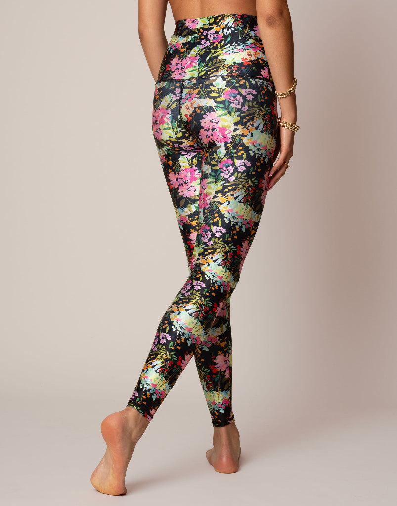 Natalia Floral Print High Waist Yoga Leggings for Women - Comfortable Workout Pants for Running, Gym & Lounge