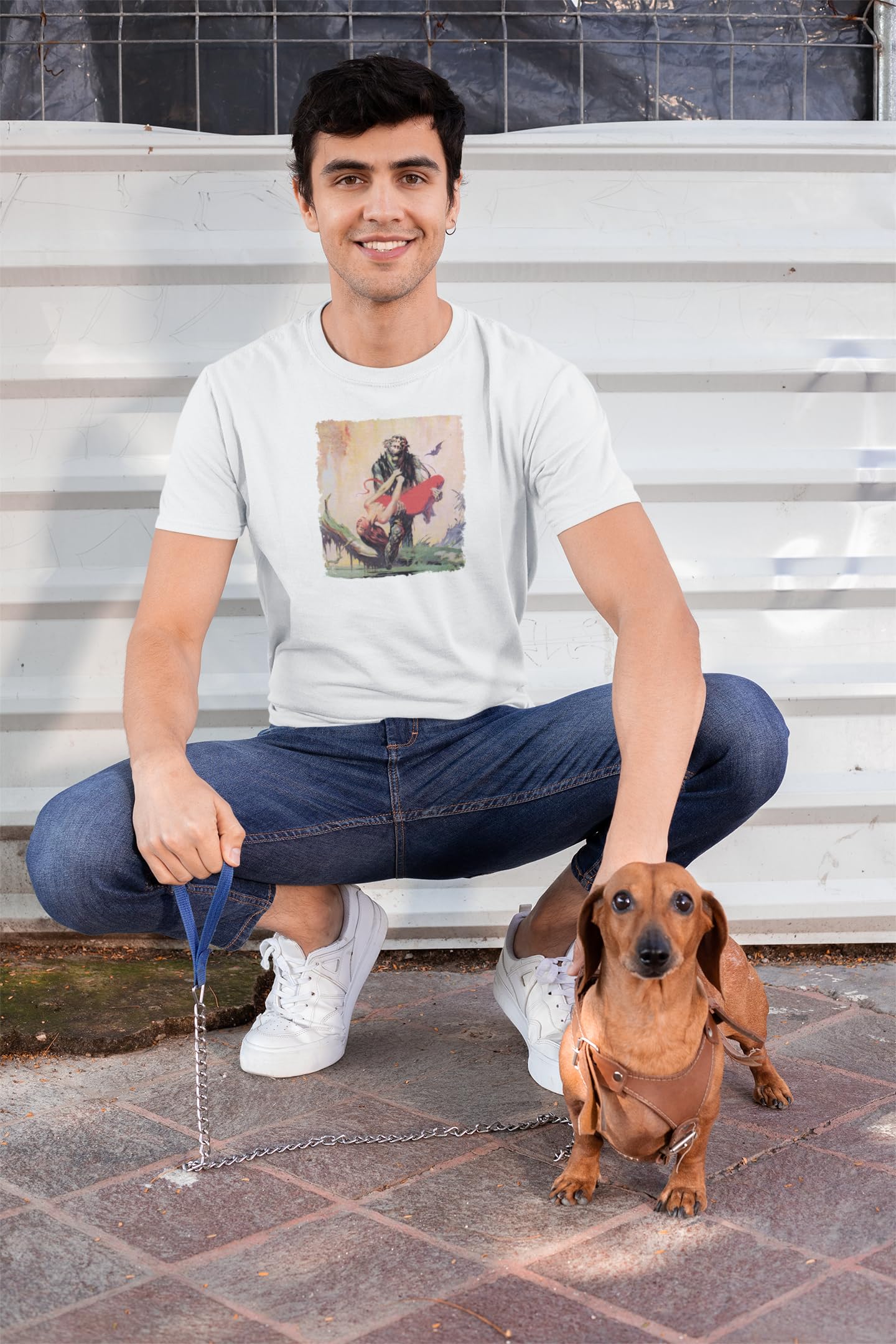 Frank Frazetta Swamp Thing Graphic T-Shirt for Men | Pop Threads Art Tee | Casual Wear, Comic Con & Superhero Fan Apparel