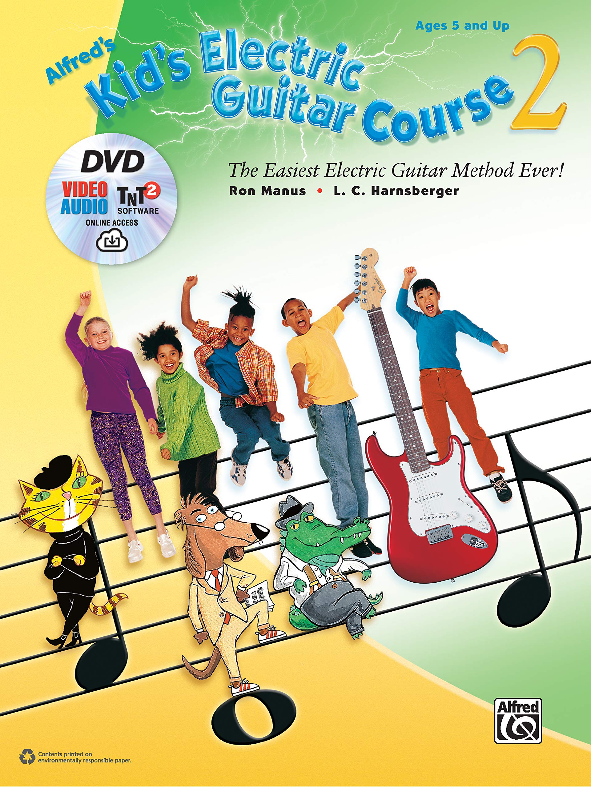 **Alfred's Kids Electric Guitar Course 2 - Easiest Electric Guitar Method with Book, DVD & Online Video/Audio/Software - Perfect for Young Beginners & Home Learning**    *(Ideal for Kids' Music Lessons, Homeschooling & Fun Family Practice Sessions)*