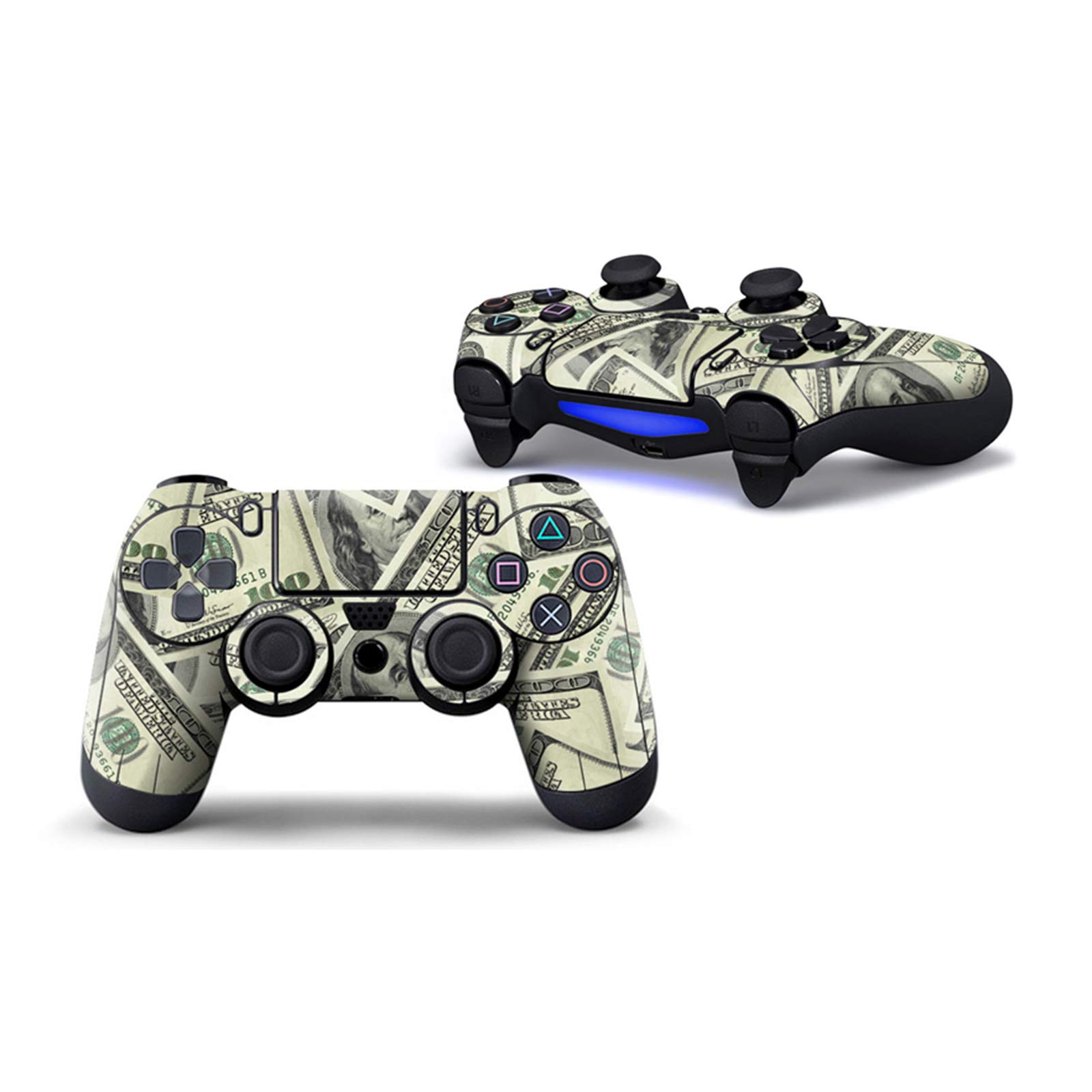 3-Piece Full Body Vinyl Decal Skin Cover for PS4 Controller - Protective Custom Sticker for PlayStation 4 (PS4 Controller #2) - Perfect for Gaming, Collecting & Personalization