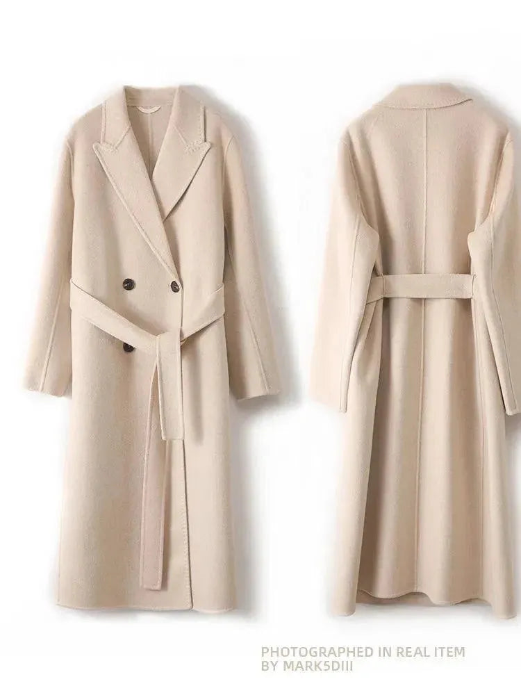 Women's Warm Winter Wool Wrap Coat - Soft & Stylish Outerwear for Cold Weather - Perfect for Office, Travel & Casual Outings