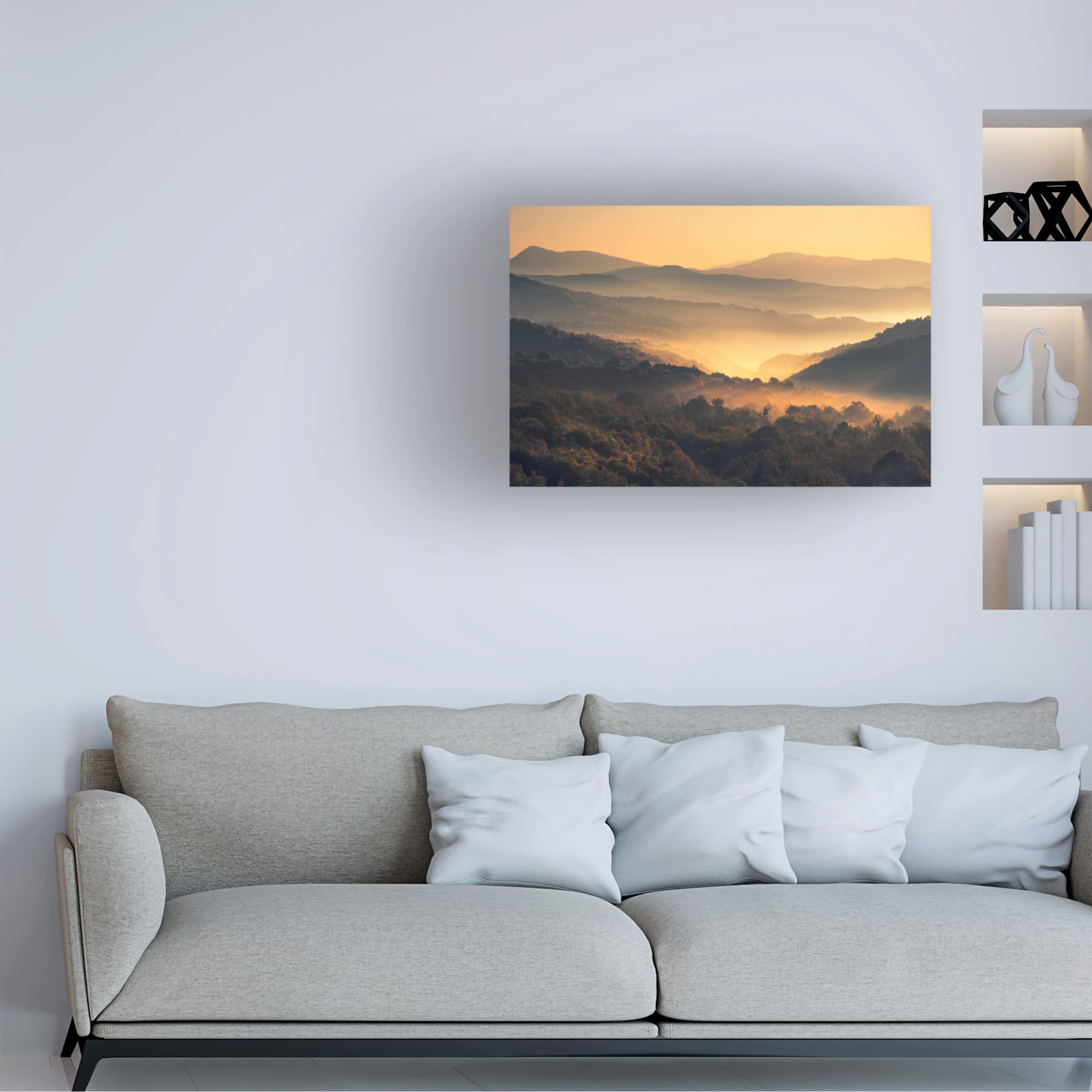 Trademark Fine Art 'Awakening' Canvas Wall Art by Dora Artemiadi - Modern Abstract Painting for Living Room, Bedroom & Office Decor