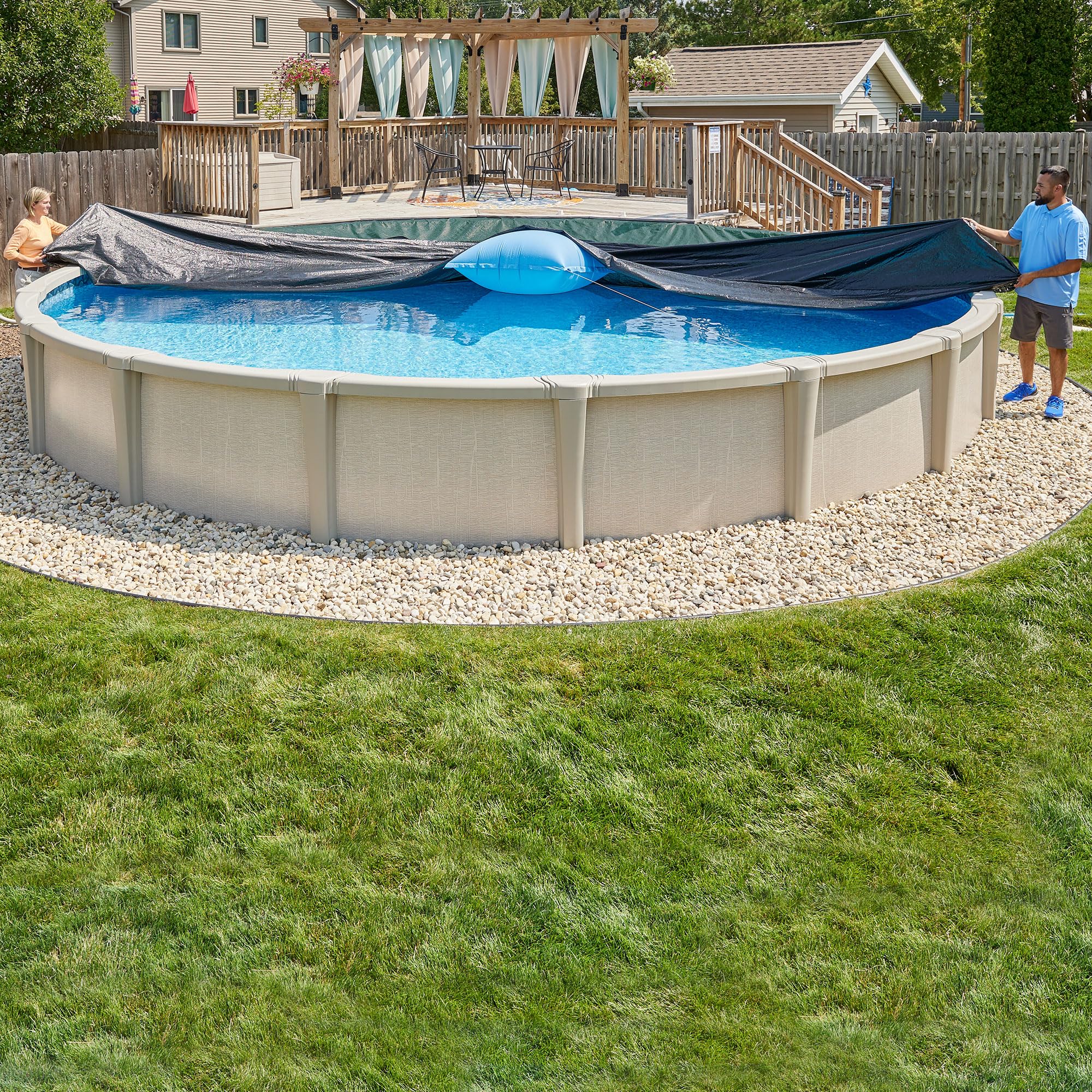 Doheny's Heavy-Duty Winter Pool Cover for Above Ground Pools | Premium Protection for In-Ground Pools | All-Weather Resistant | Perfect for Winter Storage & Seasonal Protection