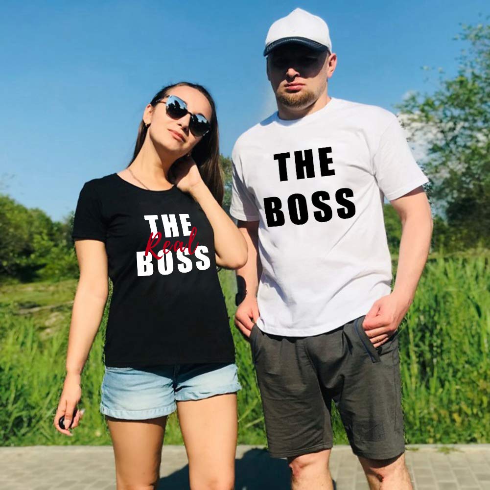 Boss Couple Shirts - Matching His & Hers T-Shirts for Couples | Date Night Outfits