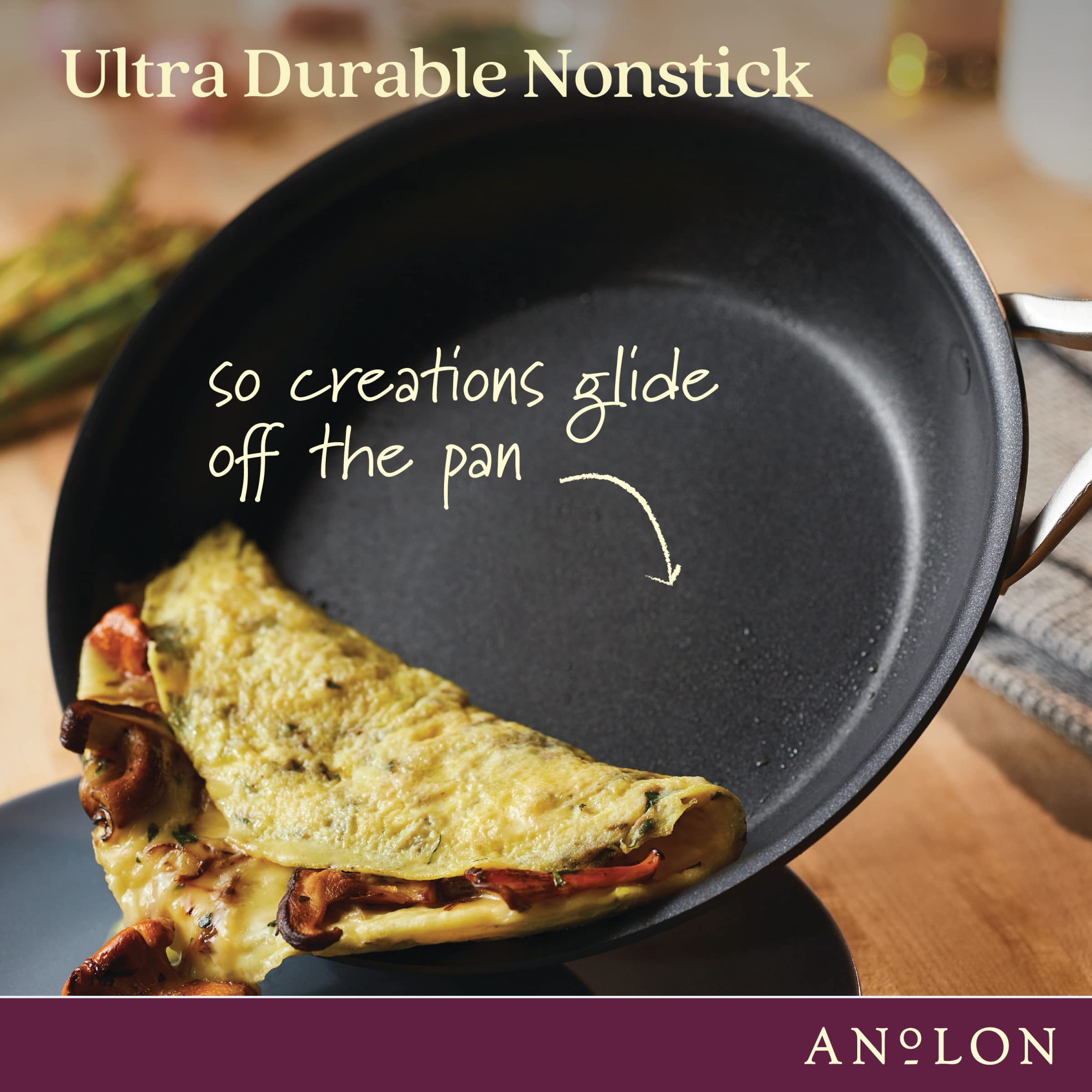 Anolon Allure 11-Inch Hard Anodized Nonstick Deep Square Griddle Pan & Grill - Dark Gray | Perfect for Indoor/Outdoor Cooking, Grilling, Searing & Serving Steaks, Burgers & Breakfast Foods