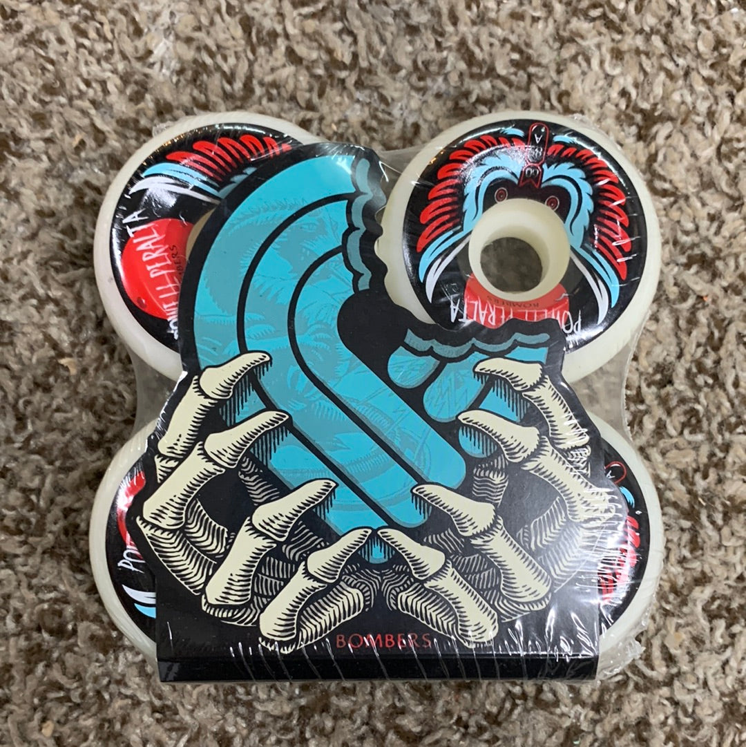 Powell Peralta Bombers Skateboard Wheels - High Performance 60mm 95A for Street & Park Skating - Perfect for Tricks, Cruising & Smooth Rides