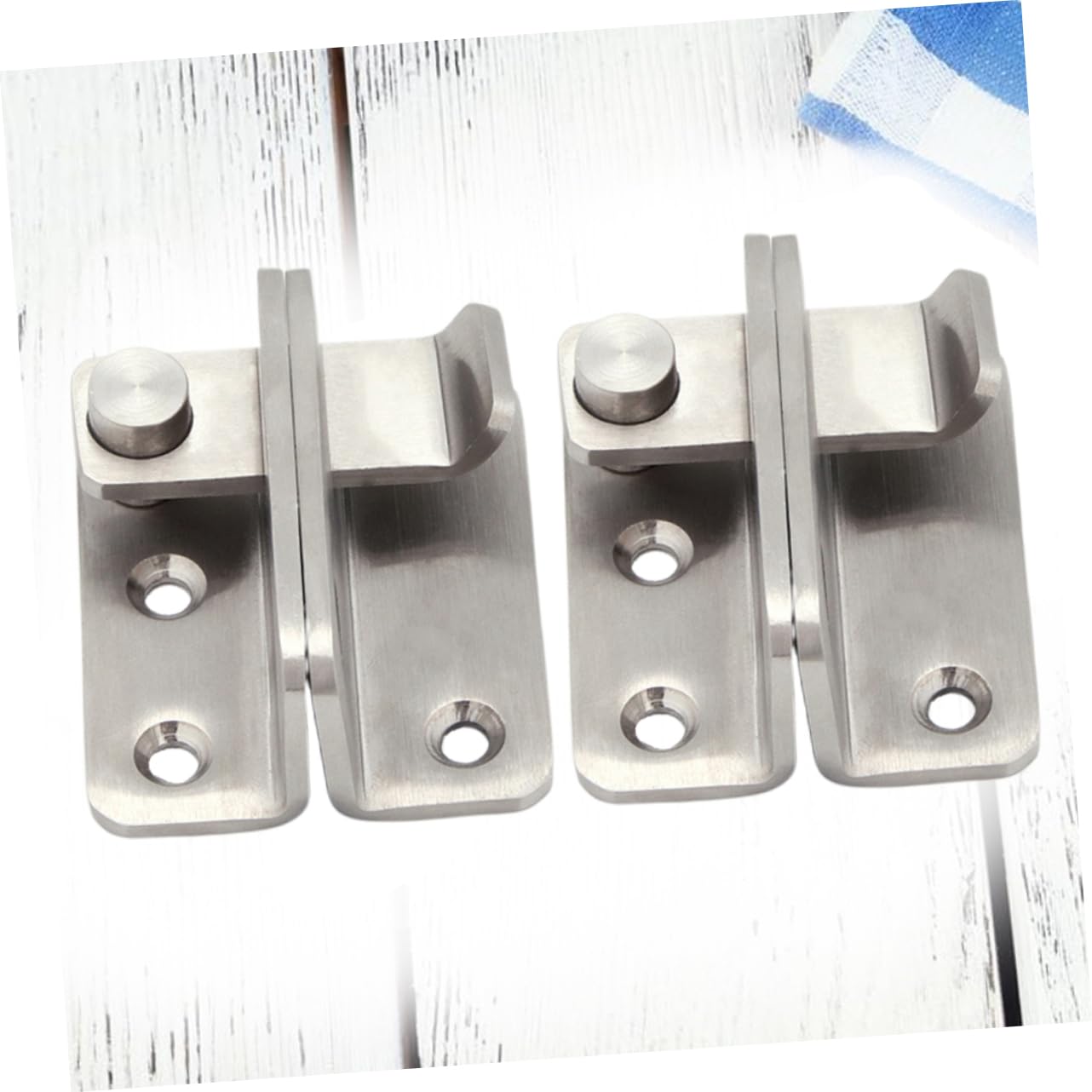 6-Pack Cabinet Door Locks with Cage - Child Proof Safety Latches for Drawers, Cupboards & Furniture - Heavy Duty Security Door Bolts for Home, Office & Skateboard Storage (Black)