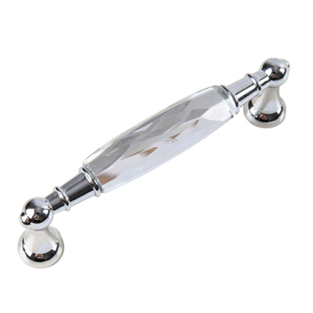 10-Pack 96mm / 128mm Crystal Cabinet Handles - Diamond Cut Glass Door Knobs for Kitchen, Wardrobe, Cupboard & Furniture Hardware - Modern Pull Handles for Home Decor (96mm Size) - Perfect for Bedroom, Bathroom & Closet Doors