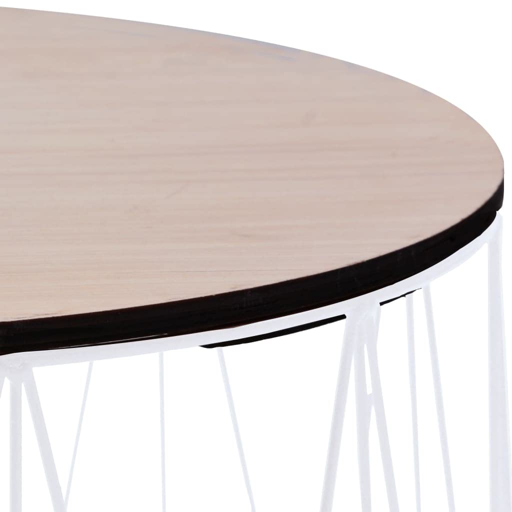 Modern White Coffee Table Set of 2 - SKM Minimalist Living Room Furniture for Small Spaces, Home Decor & Apartment Essentials