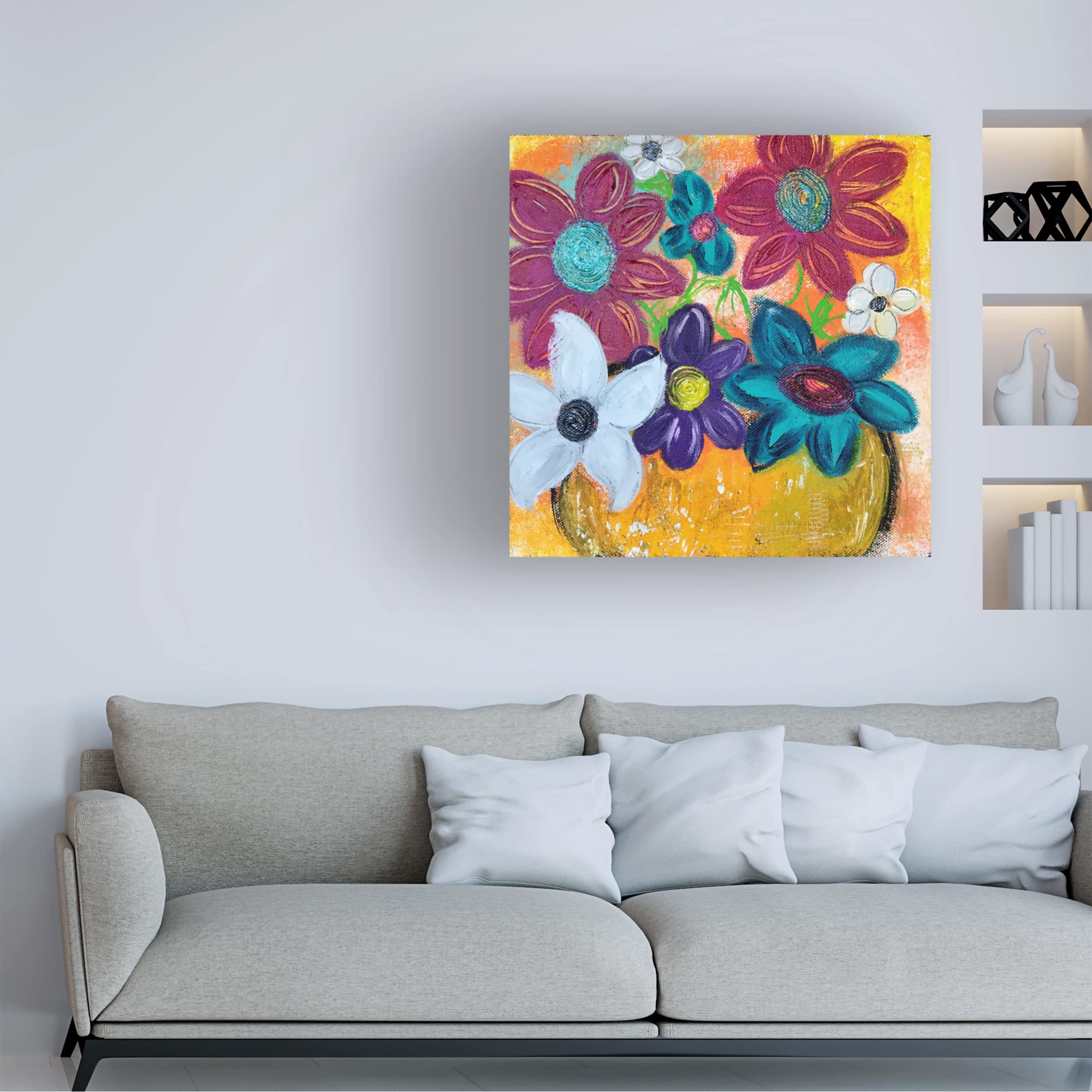 Kathleen Tennant 'On Display' 18x18 Canvas Wall Art - Modern Home Decor for Living Room, Bedroom & Office | Trademark Fine Art Collection