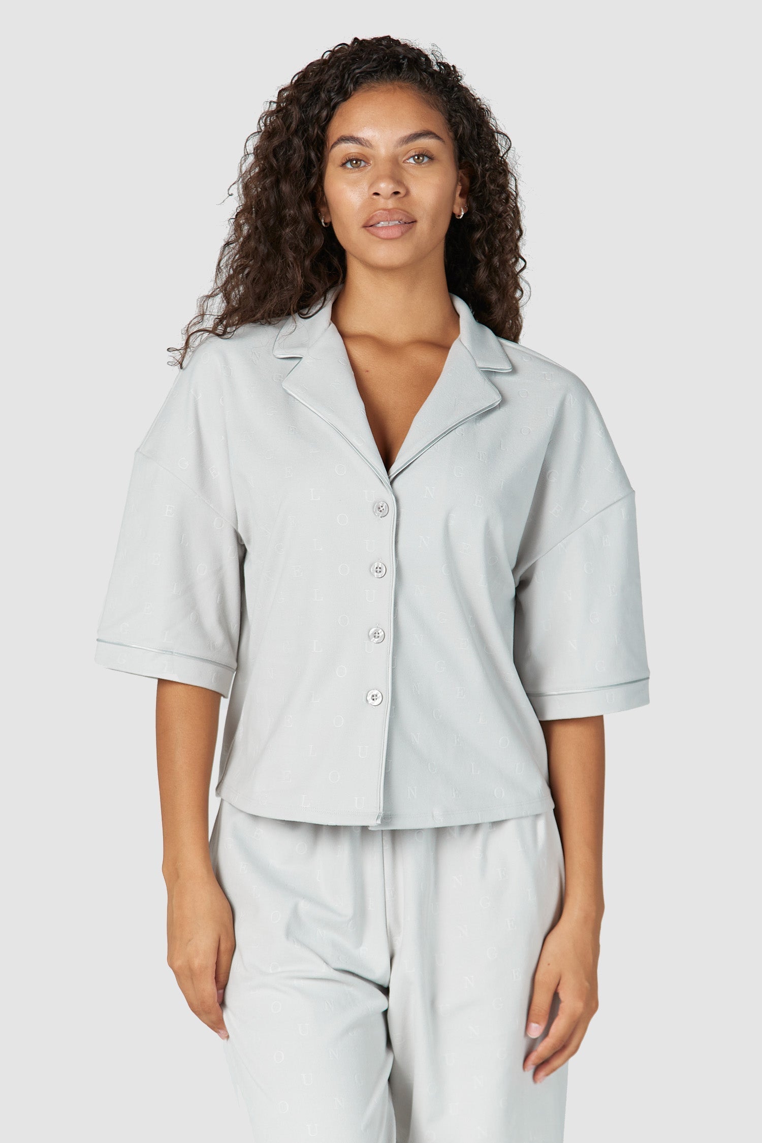 Luxury Embossed Cotton Pajama Shirt for Men - Soft & Comfortable Sleepwear - Perfect for Lounging, Travel & Relaxation at Home