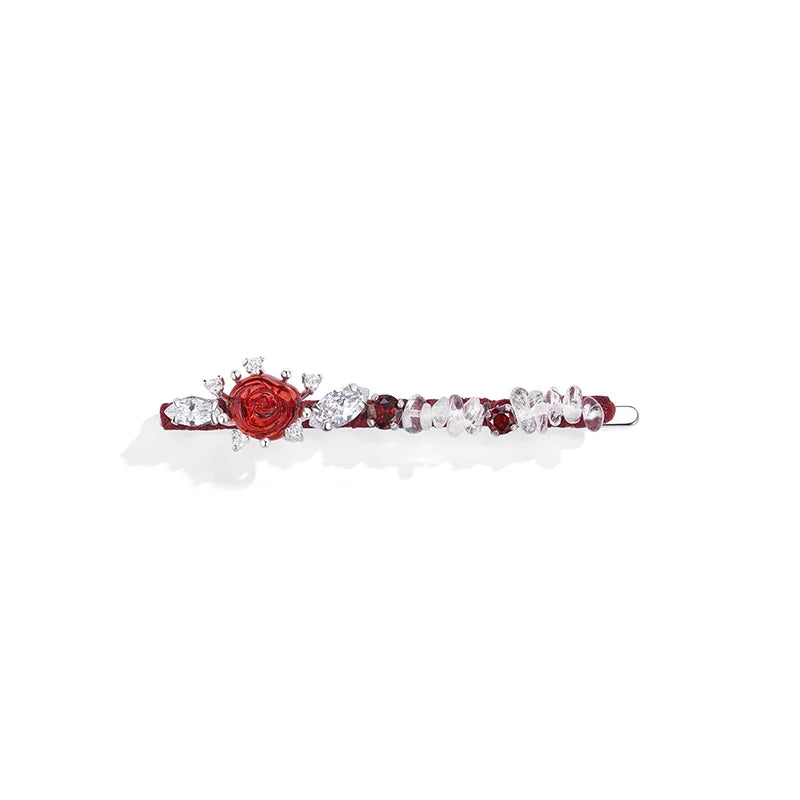 Elegant Rose Bobby Pins for Women - Hair Clips with Floral Design for Wedding, Prom, and Everyday Use