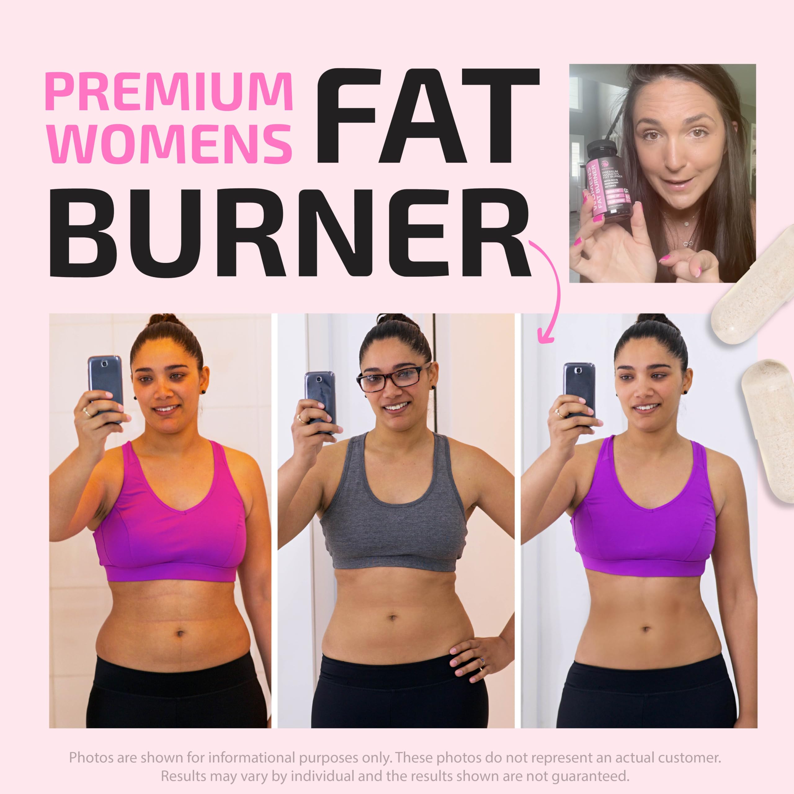 Best Fat Burners for Women - Weight Loss Pills to Reduce Belly Fat with Raspberry Ketones | Appetite Suppressant & Metabolism Booster for Bloating Relief | 120 Capsules Diet Supplement | Perfect for Workout, Gym & Daily Energy Support