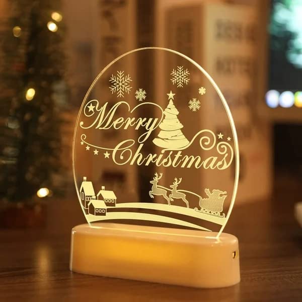 2023 Santa Claus Snowman Christmas Tree LED Night Lights - 3D Holiday Decor for Bedroom, Kids Room & Christmas Gifts with Color Remote Control (Perfect for Christmas Tree Decorations, Holiday Parties & Festive Home Decor)