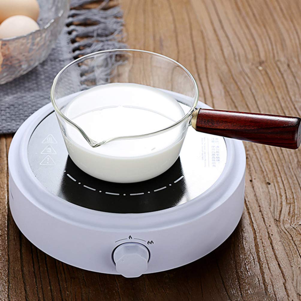 **400ML Transparent Glass Saucepan with Lid - Nonstick Pasta Pot, Milk Pan for Stovetop Cooking - Perfect for Noodle Soup, Milk, and Food Prep | Durable Kitchen Cookware**    *(Use Cases: Ideal for boiling milk, making pasta, cooking soups, and preparing sauces in your kitchen.)*