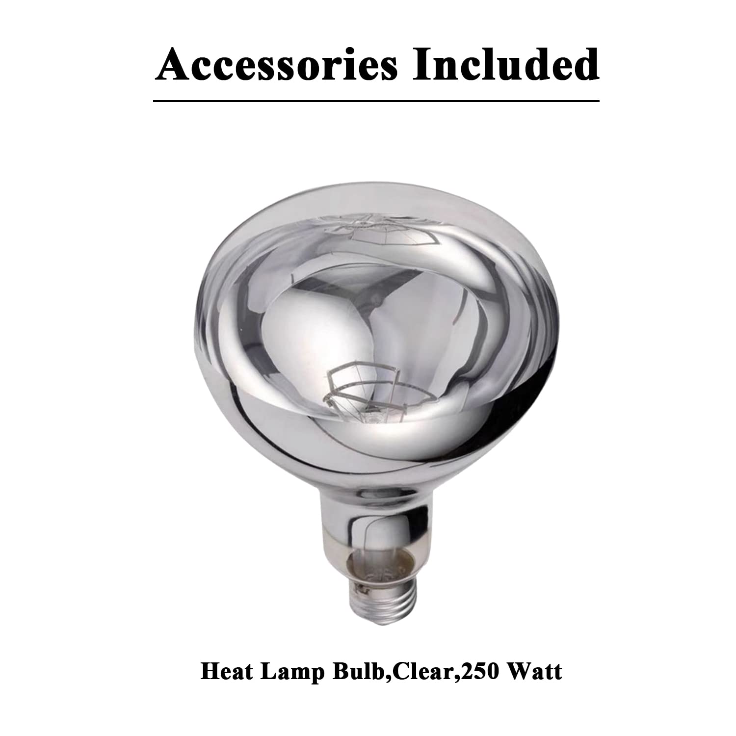 Commercial Single Bulb Food Heat Lamp - Silver Restaurant Food Warmer Light with Adjustable Arm for Buffets, Catering & Kitchen Use - Portable Heating Lamp for Keeping Meals Warm