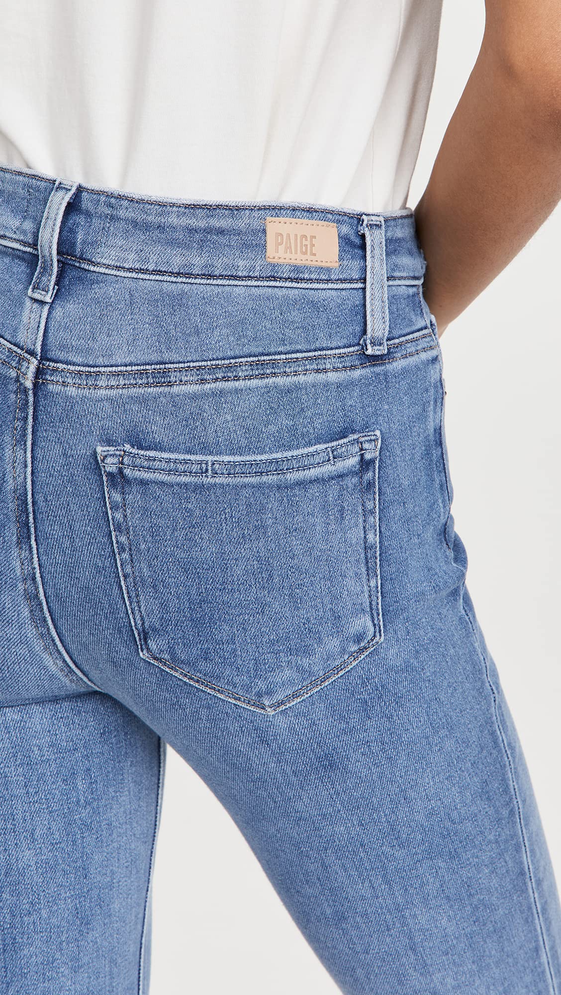 PAIGE Women's Cindy High Rise Skinny Jeans with Raw Hem - Stretch Denim for Casual Wear & Everyday Outfits