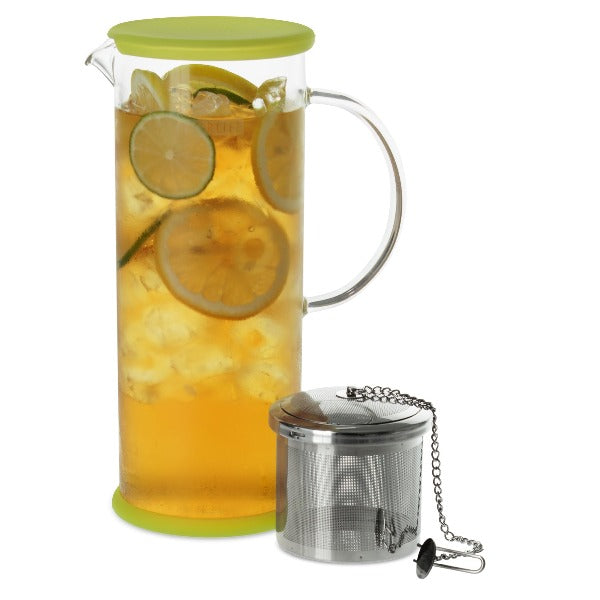 FORLIFE Lucent Glass Tea Jug with Removable Capsule Infuser - Perfect for Loose Leaf Tea, Iced Tea & Herbal Infusions at Home or Office