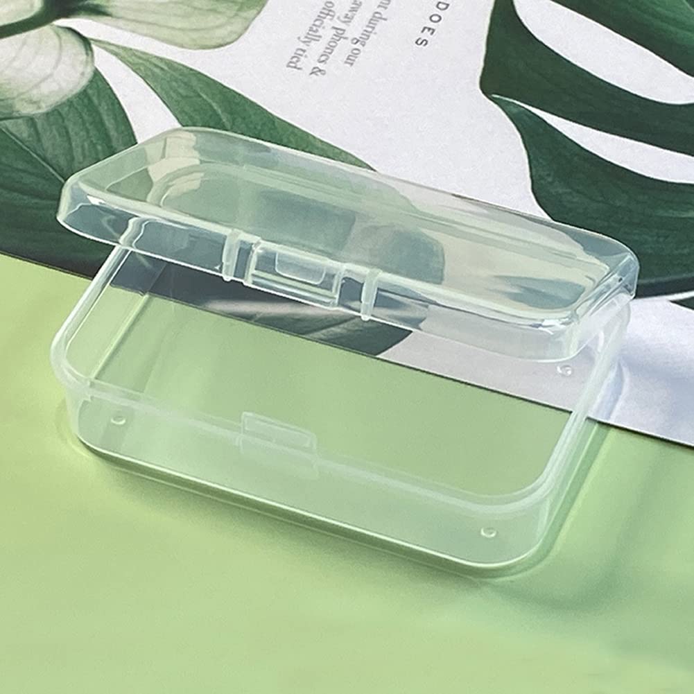 10-Piece Small Clear Plastic Storage Box Set - Mini Rectangle Bead Organizer Containers for Jewelry, Earplugs, Crafts & Nail Art Accessories - Perfect for Travel, Home Organization & DIY Projects