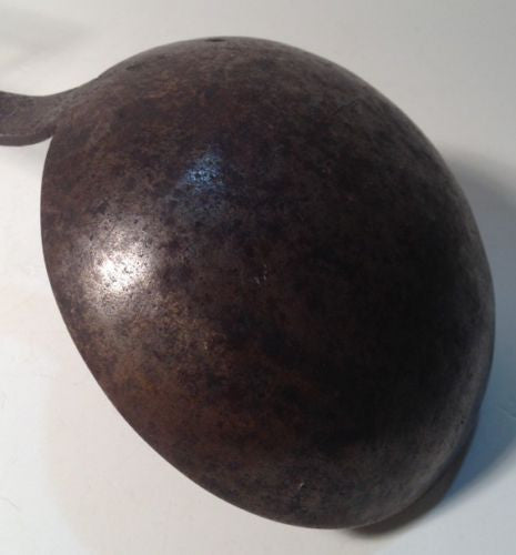 18th Century Antique Wrought Iron Tasting Spoon - Large Pre-Revolutionary War Exhibit Piece for Historical Display & Collection