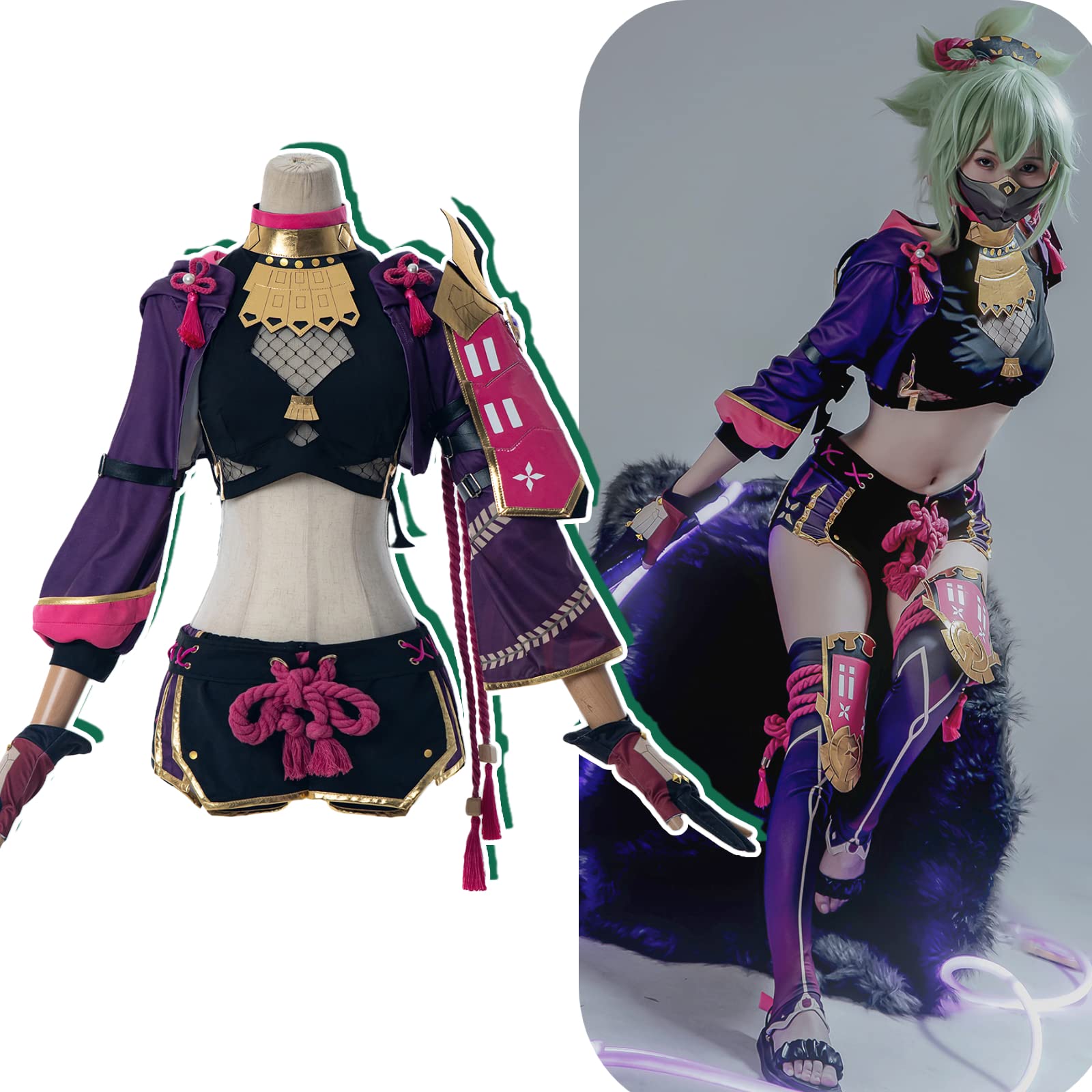Genshin Impact Shinobu Cosplay Costume - Premium Ninja Outfit for Women | Halloween, Anime Conventions & Themed Parties