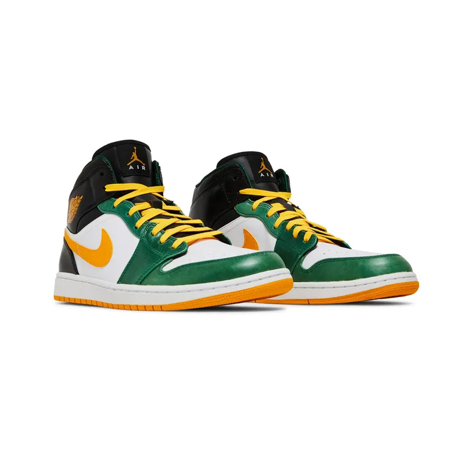 Air Jordan 1 Mid Retro 'Sonics' Sneakers (2013) - Men's Basketball Shoes for Casual Wear & Street Style