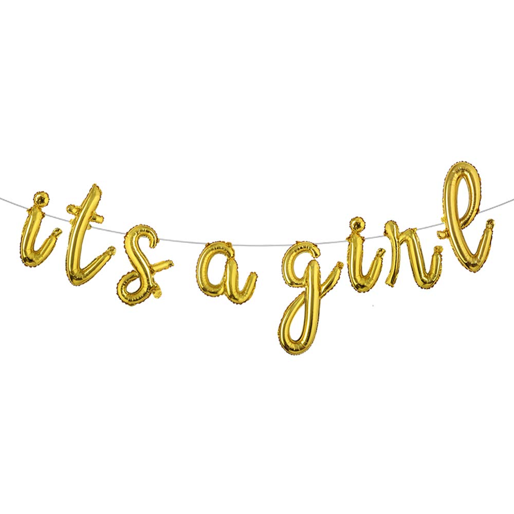 ITS A BOY GIRL Twins Letter Foil Balloons - Gender Reveal Party Decorations, Baby Shower & Birthday Party Supplies - Inflatable Gold ITS A GIRL Balloon for Celebrations, Nursery Decor, and Photo Backdrops