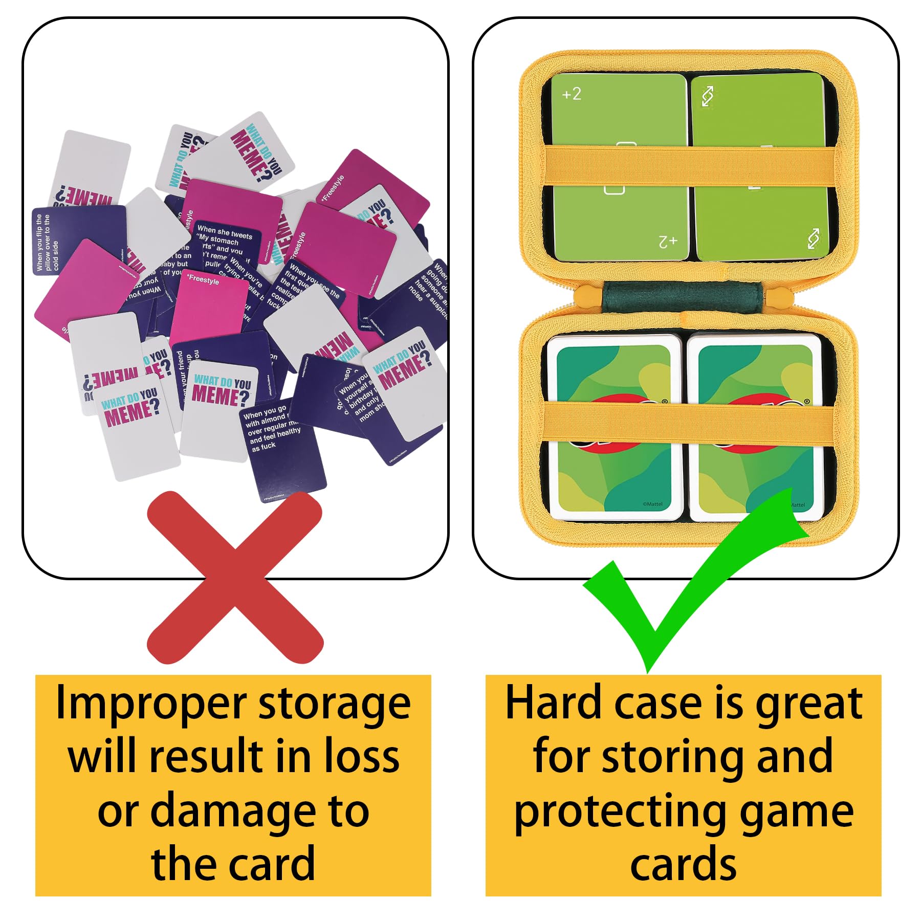 Aenllosi Card Holder Case Compatible with UNO Card Game - Travel Storage Pouch for UNO Cards, Green (Case Only) - Perfect for Game Nights, Travel & Organizing Card Games