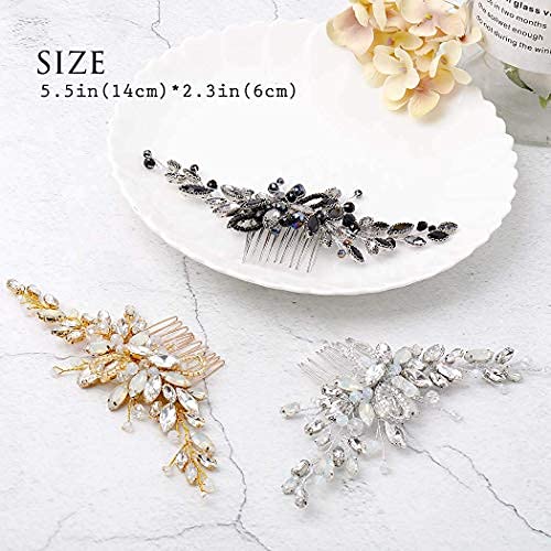 Silver Crystal Bridal Hair Comb with Rhinestones – Elegant Wedding Hair Accessories for Women & Girls | Perfect for Brides, Bridesmaids, and Special Occasions