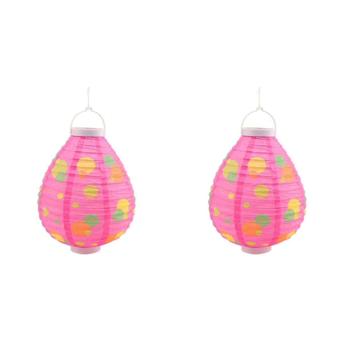 Uonlytech 2 Pack Hanging Paper Lanterns - Oval & Round Decorative Paper Lanterns for Indoor/Outdoor Party, Wedding, Festival, and Home Decor