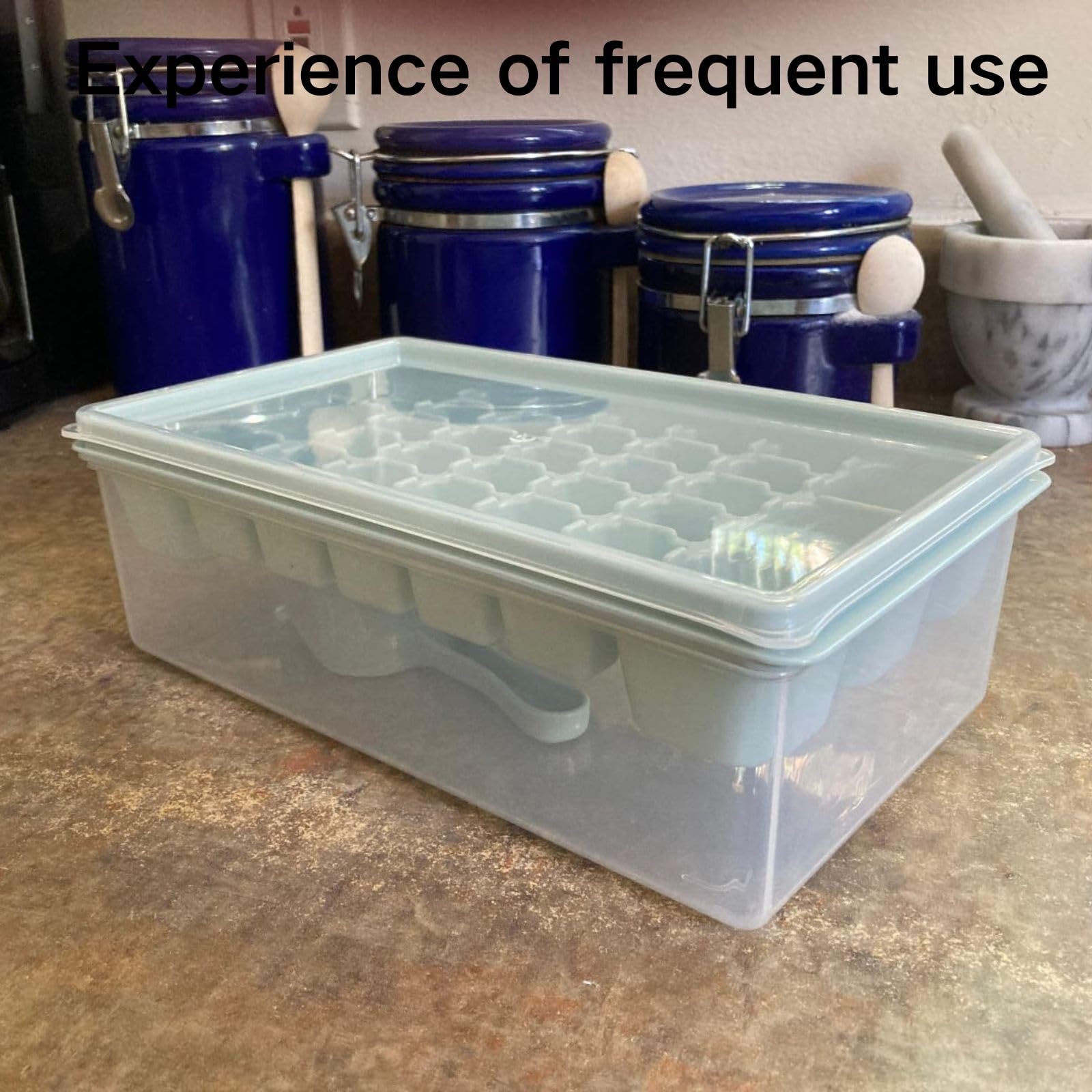 Mini Ice Cube Trays for Freezer - 72PCS BPA-Free Tiny Ice Cube Molds with Lid & Storage Bin, Easy Release Crushed Ice Trays for Cocktails, Coffee & Chilling Drinks (Includes 2 Trays, 1 Ice Bucket & 1 Scoop) - Perfect for Home Bars, Parties & Summer Beverages