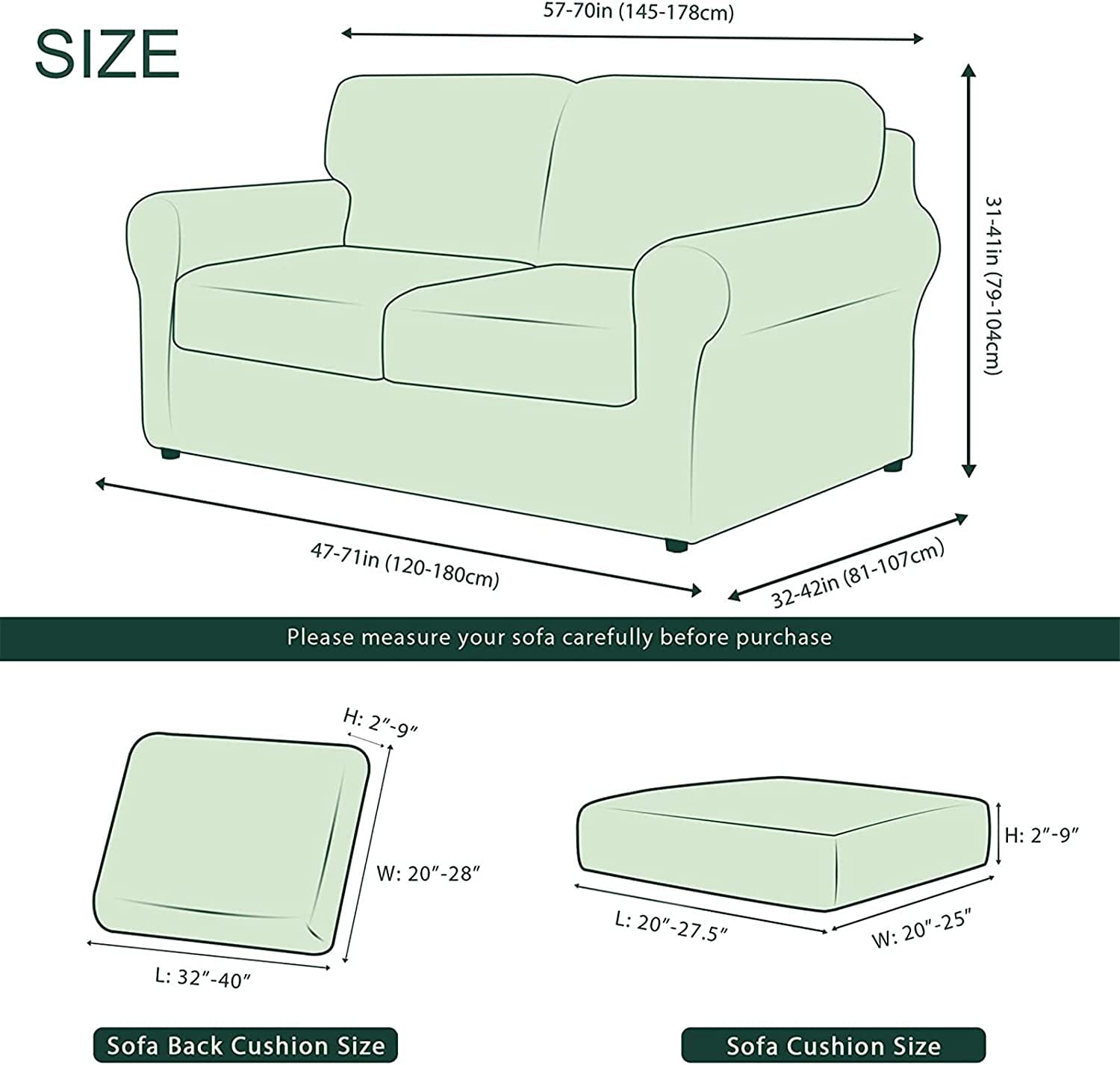 YYHSND 5-Piece Stretch Velvet Sofa Cover Set - 2 Seater Couch Slipcover for Loveseat with Separate Backrests & Cushion Cover | Elastic Band & Soft Fabric | Dark Grey | Perfect for Living Room, Bedroom & Home Decor