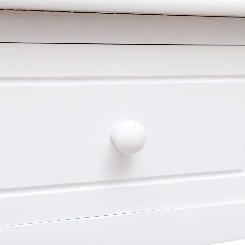 FAMIROSA White Wood Writing Desk 43.3