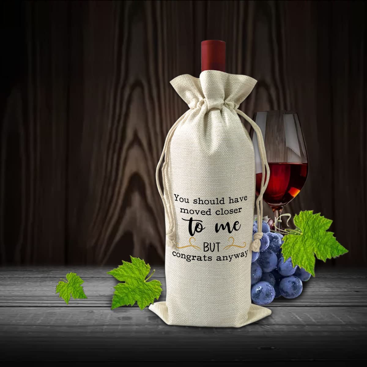 BiuNiuring Elegant Housewarming Gift Set - Wine Bags & New Home Congratulations Present | Perfect for House Parties, Hostess Gifts & New Neighbor Welcomes
