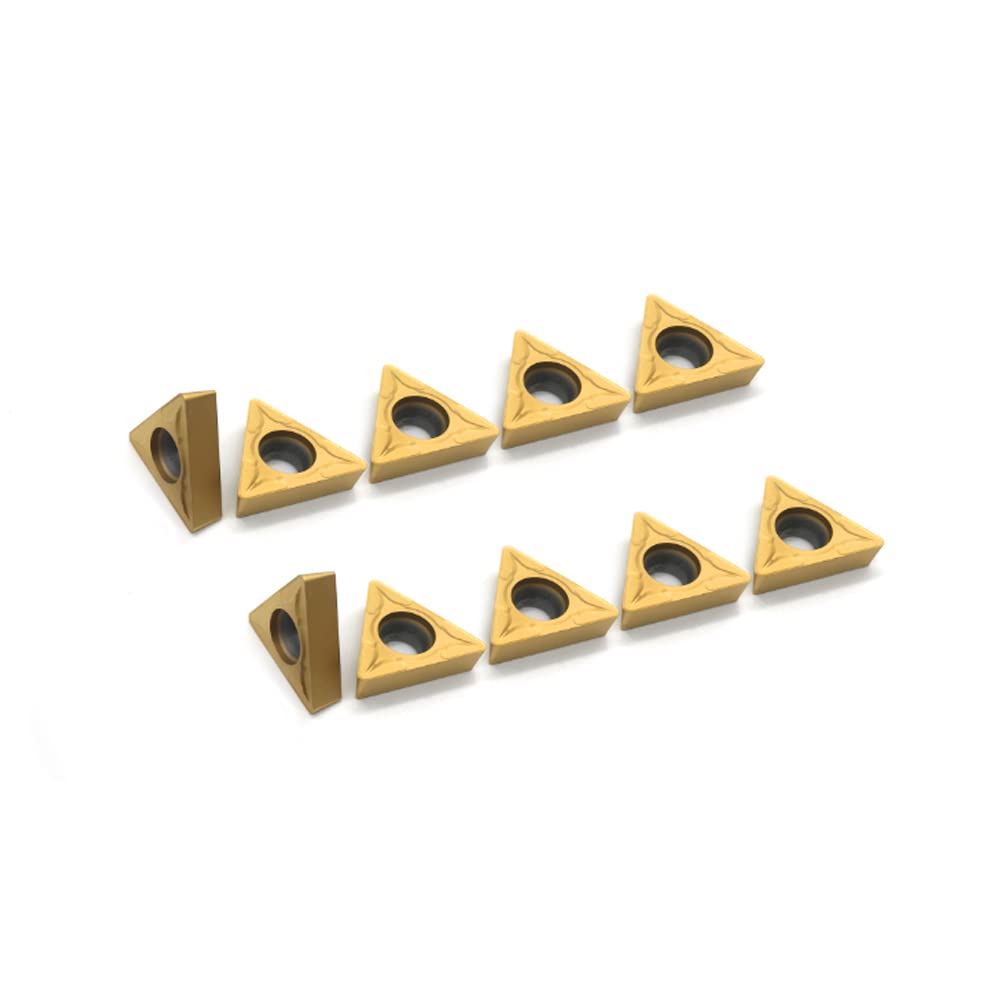 TCMT110204 TCMT21.51 Carbide Turning Inserts - 10 Pack Indexable Lathe Tool for CNC Milling, Steel & Cast Iron Machining | Durable Replacement Inserts for Metal Turning & Tool Holders | Perfect for Industrial Manufacturing, Automotive Parts & Metal Fabrication
