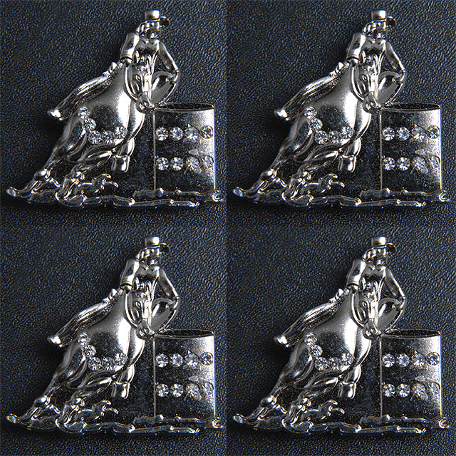 1.5 Inch Screw Back Concho - Nickel Plated Barrel Racer Saddle Decoration for Western Horse Tack & Leather Craft - Perfect for Belt Buckles, Chaps & Cowboy Accessories