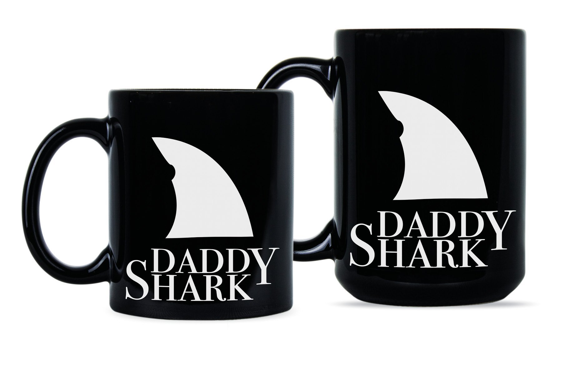 Daddy Shark Coffee Mug - Funny Papa Shark Gift for Dad, Father's Day Present - Perfect for Coffee, Tea & Office Use