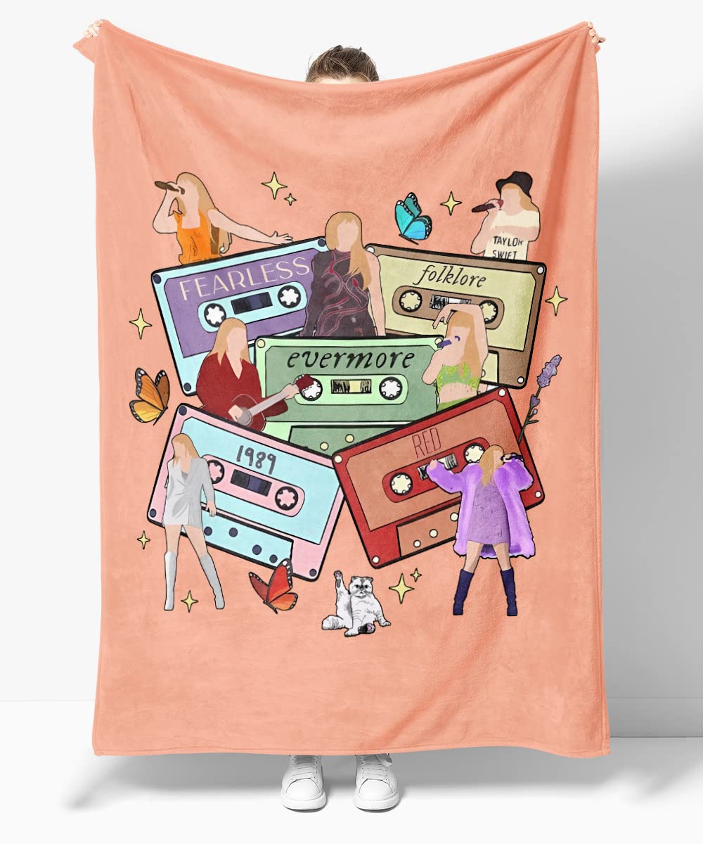 YWFULLBLUUM Soft Printed Music Themed Throw Blanket - Cozy Flannel Blanket for Couch, Bed & Home Decor - Perfect Gift for Music Lovers - Great for Concerts, Parties, Bedroom Decor, Relaxation & Movie Nights - Ideal for Cozy Evenings, Gifts & Music Festival Camping - Use for Snuggling, Home Styling & Outdoor Adventures