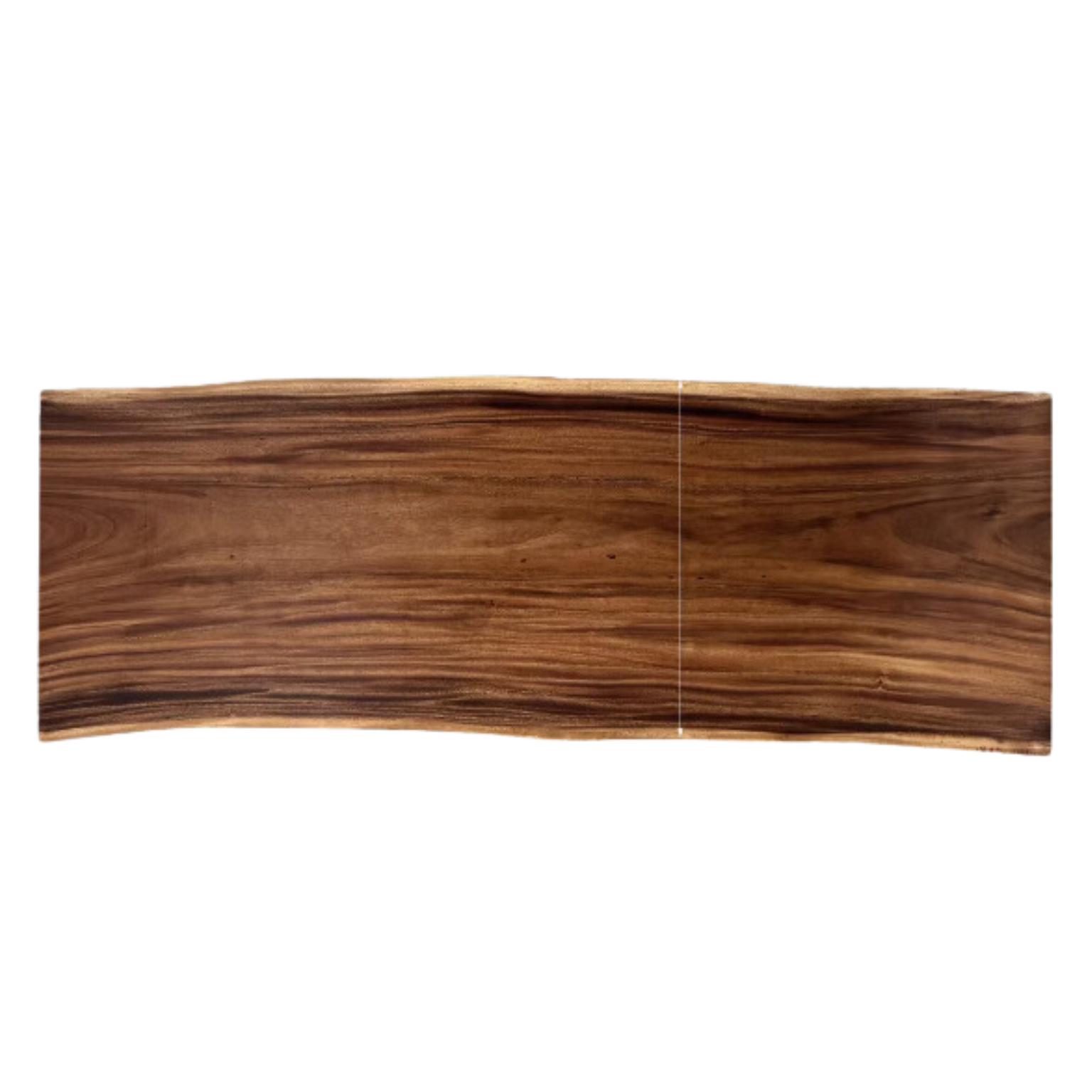 Premium Black Walnut Solid Wood Dining Table with Natural Edge - Large Top for Kitchen, Dining Room & Home Decor